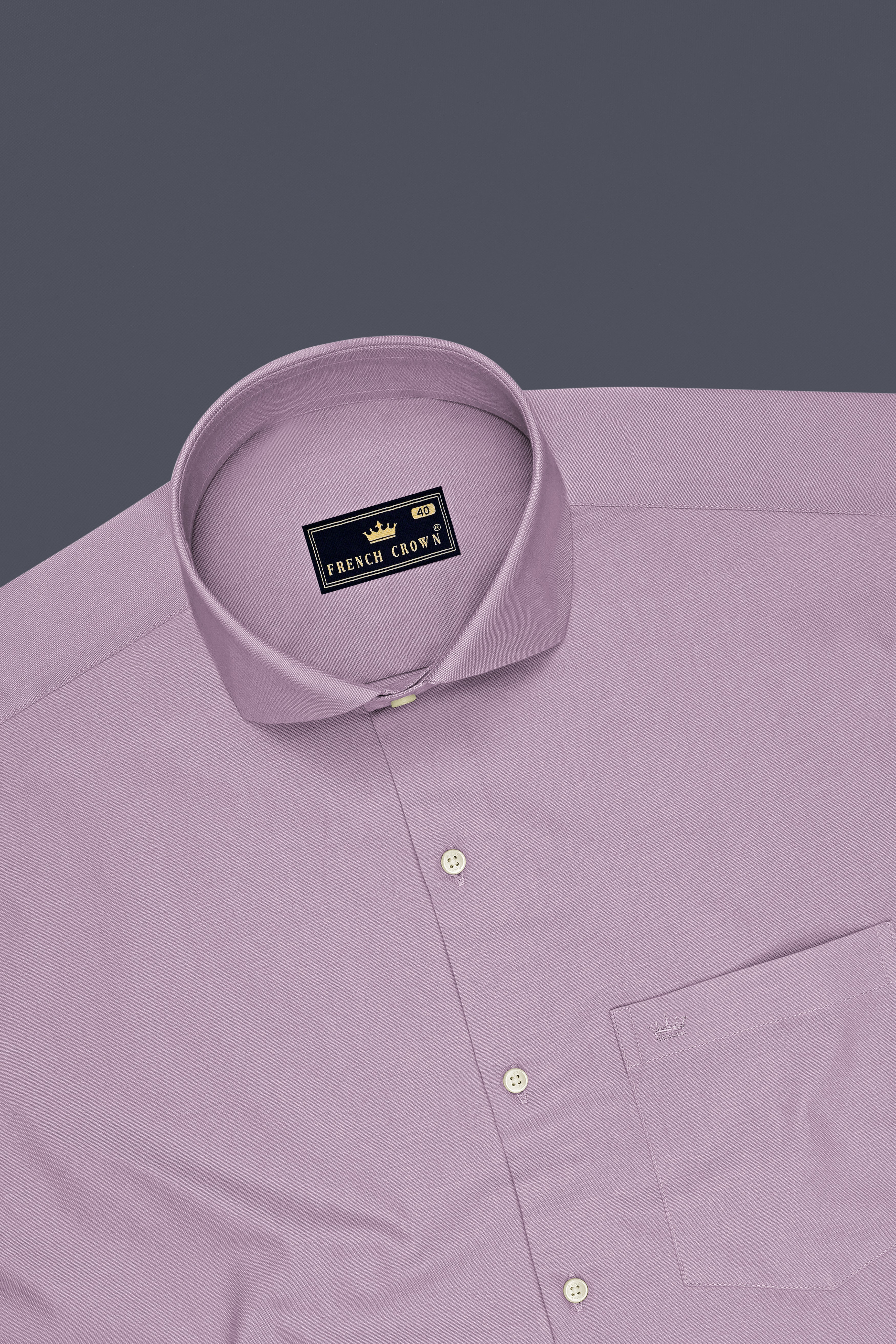 Rosveil-London Hue Pink Oxford Premium Cotton Dress Cut Away Shirt