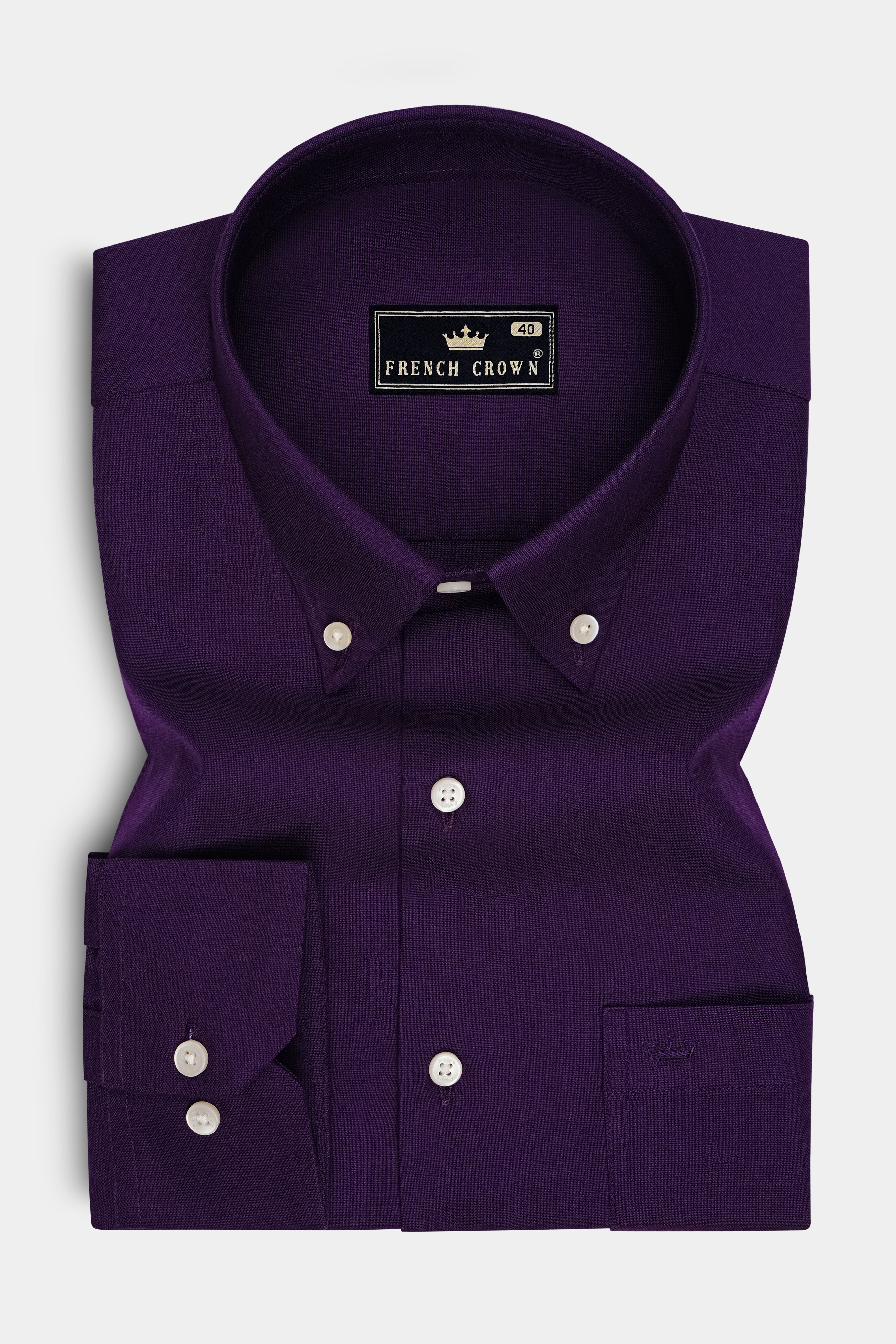 Violet-Revolver Purple Oxford Premium Cotton Dress Button Down Shirt