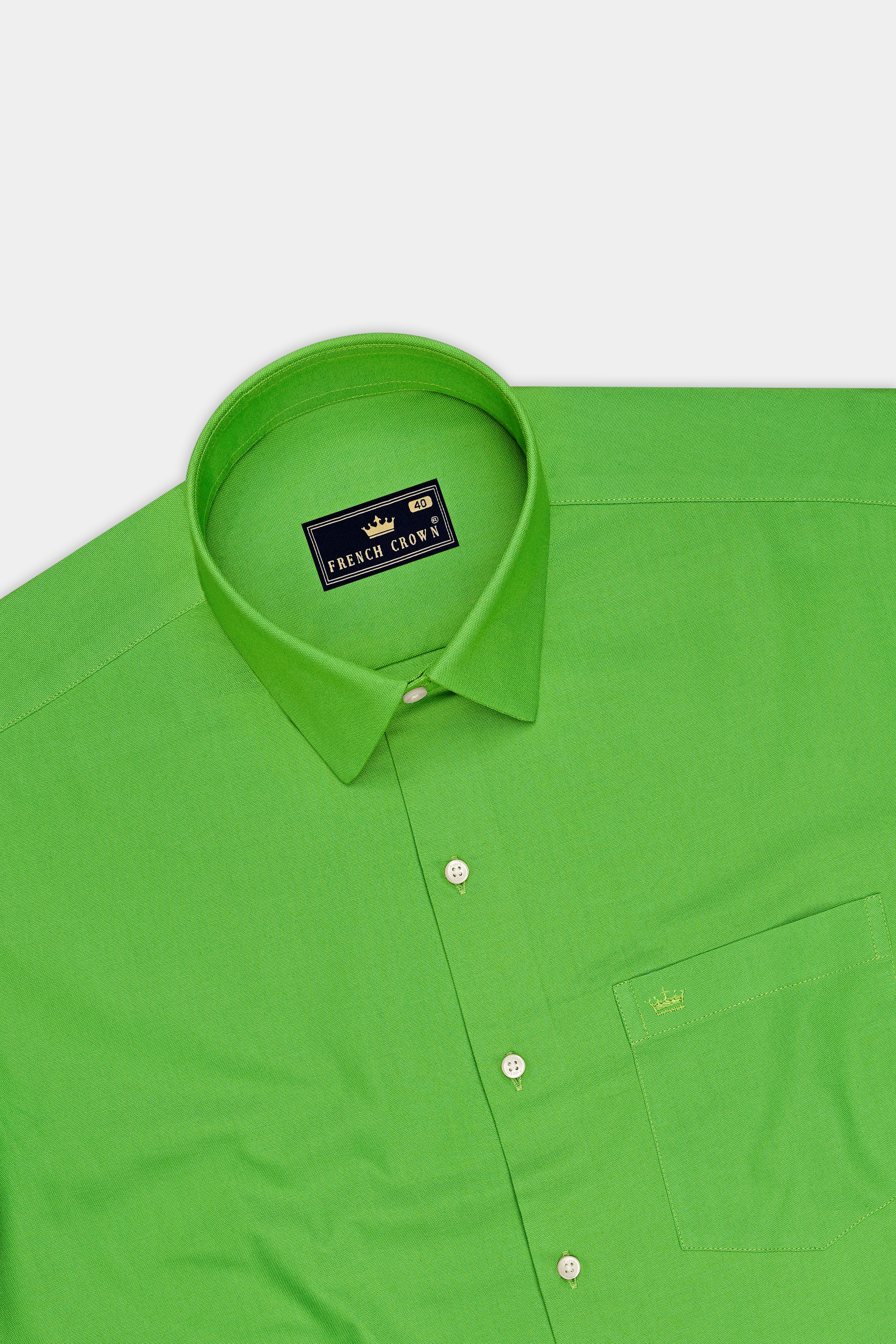 Virent-Mantis Green Oxford Premium Cotton Dress Shirt