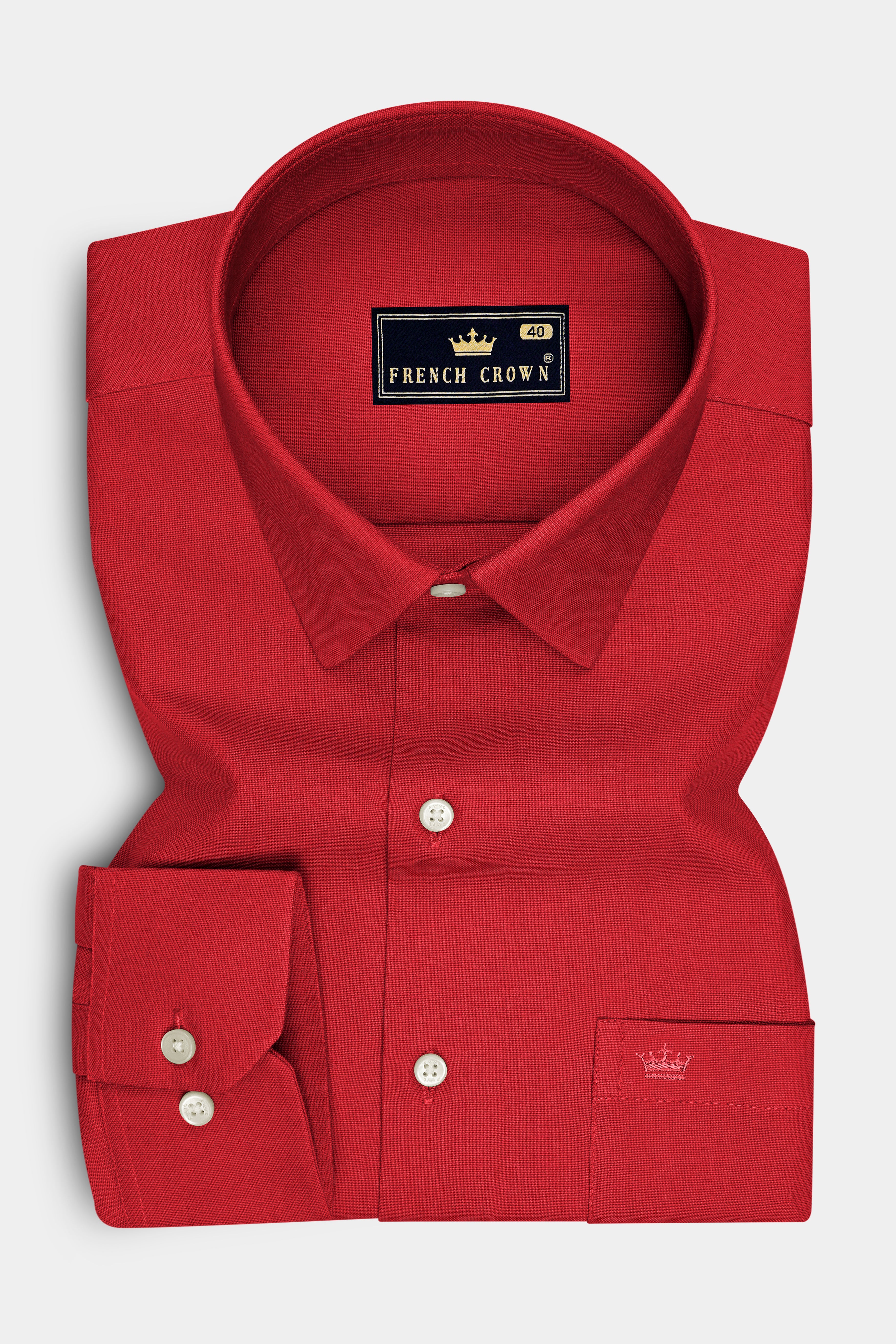 Sorin-Persian Red Oxford Premium Cotton Dress Shirt