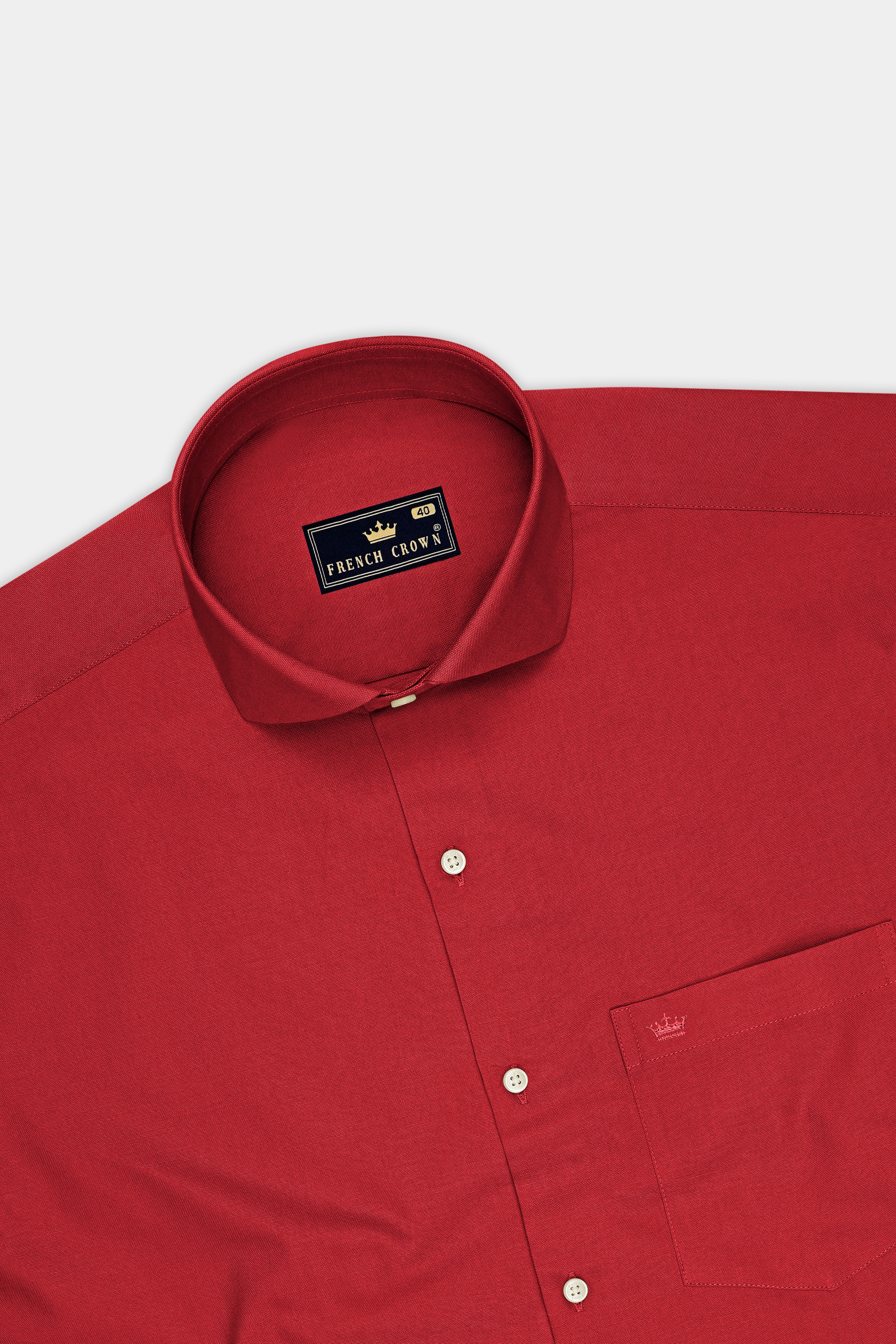 Sorin-Persian Red Oxford Premium Cotton Dress Cut Away Shirt