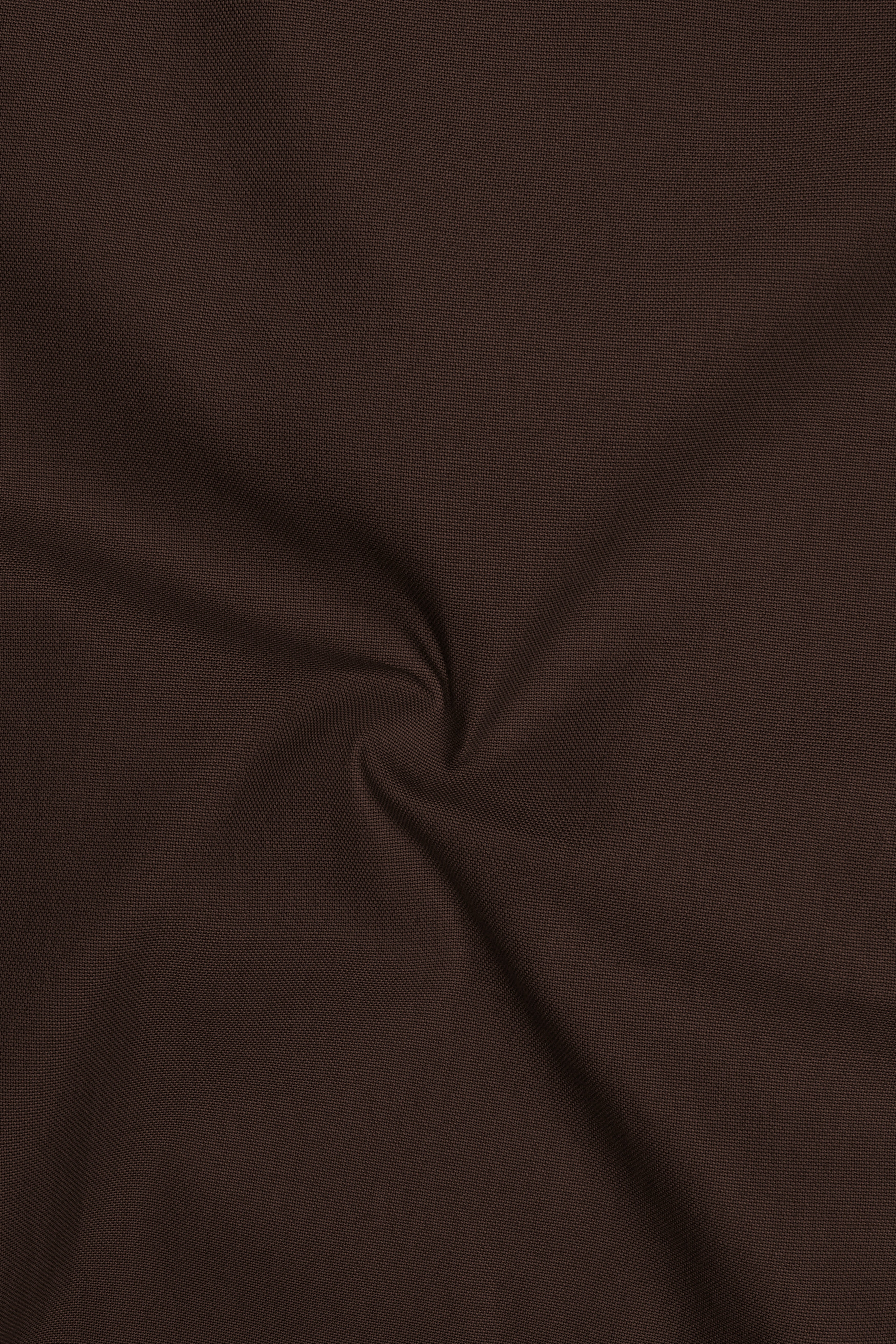 Russet-Iroko Brown Oxford Premium Cotton Dress Cut Away Shirt