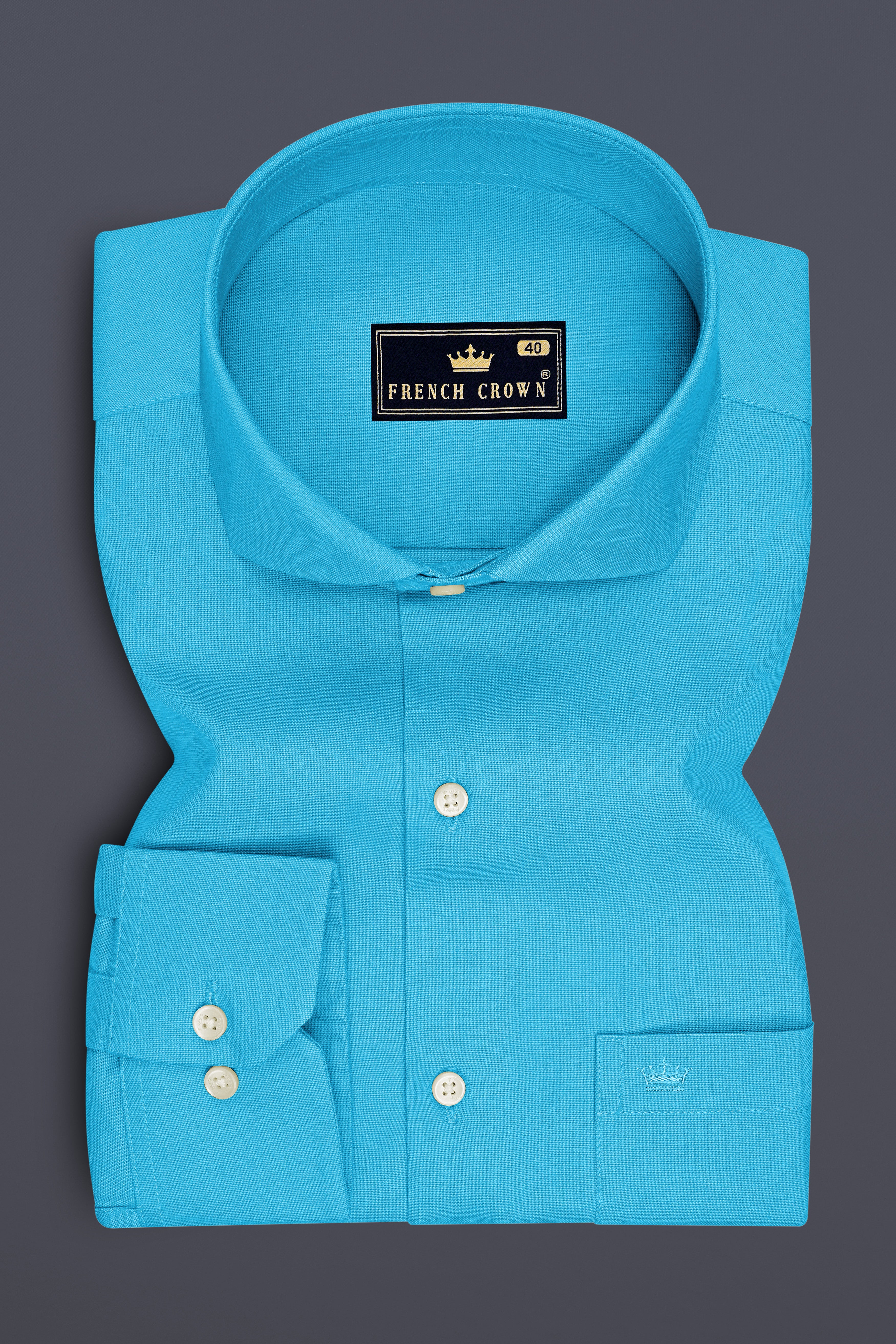 Maris-Jallyfish Blue Oxford Premium Cotton Dress Cut Away Shirt