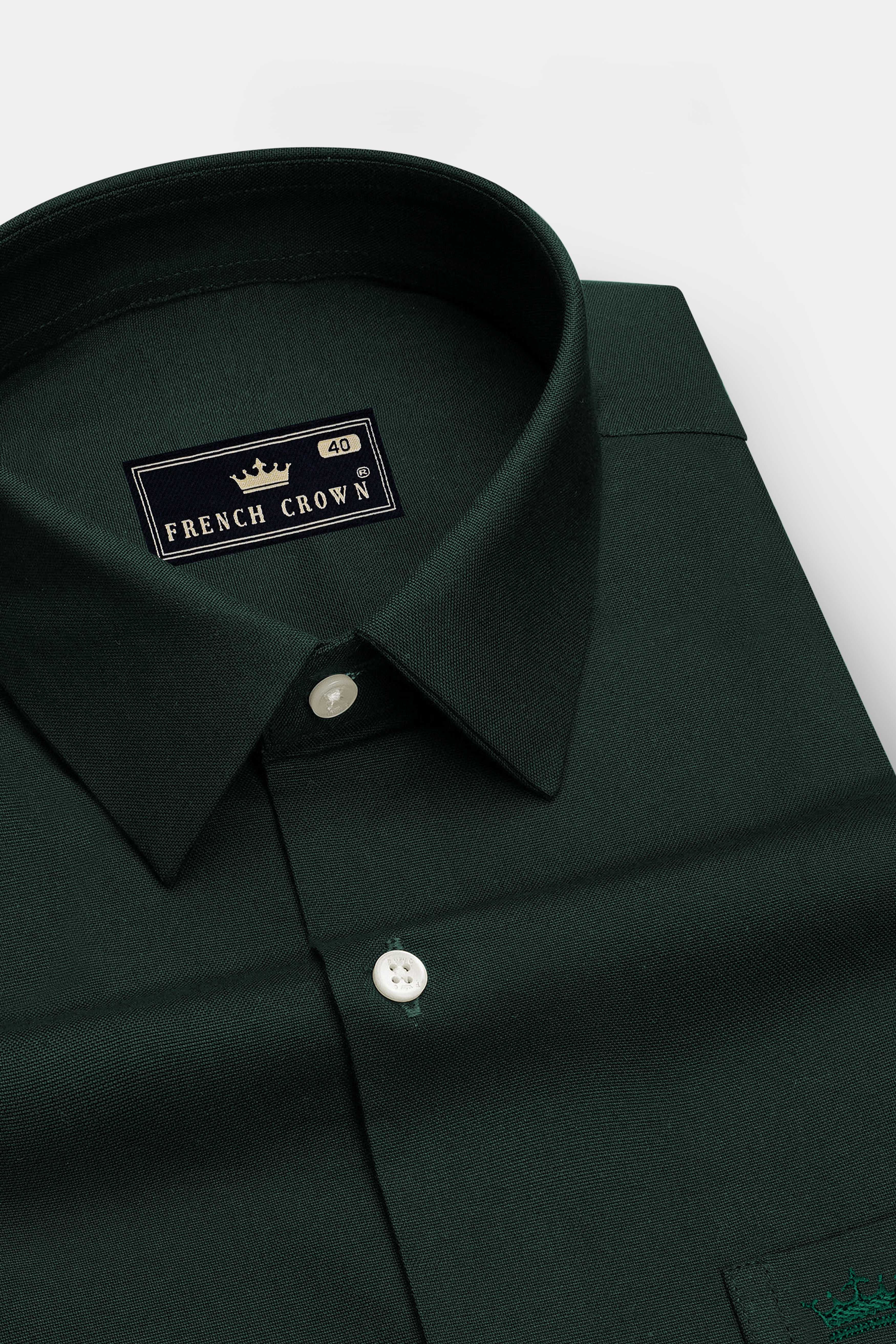 Mossen-Bush Green Oxford Premium Cotton Dress Shirt