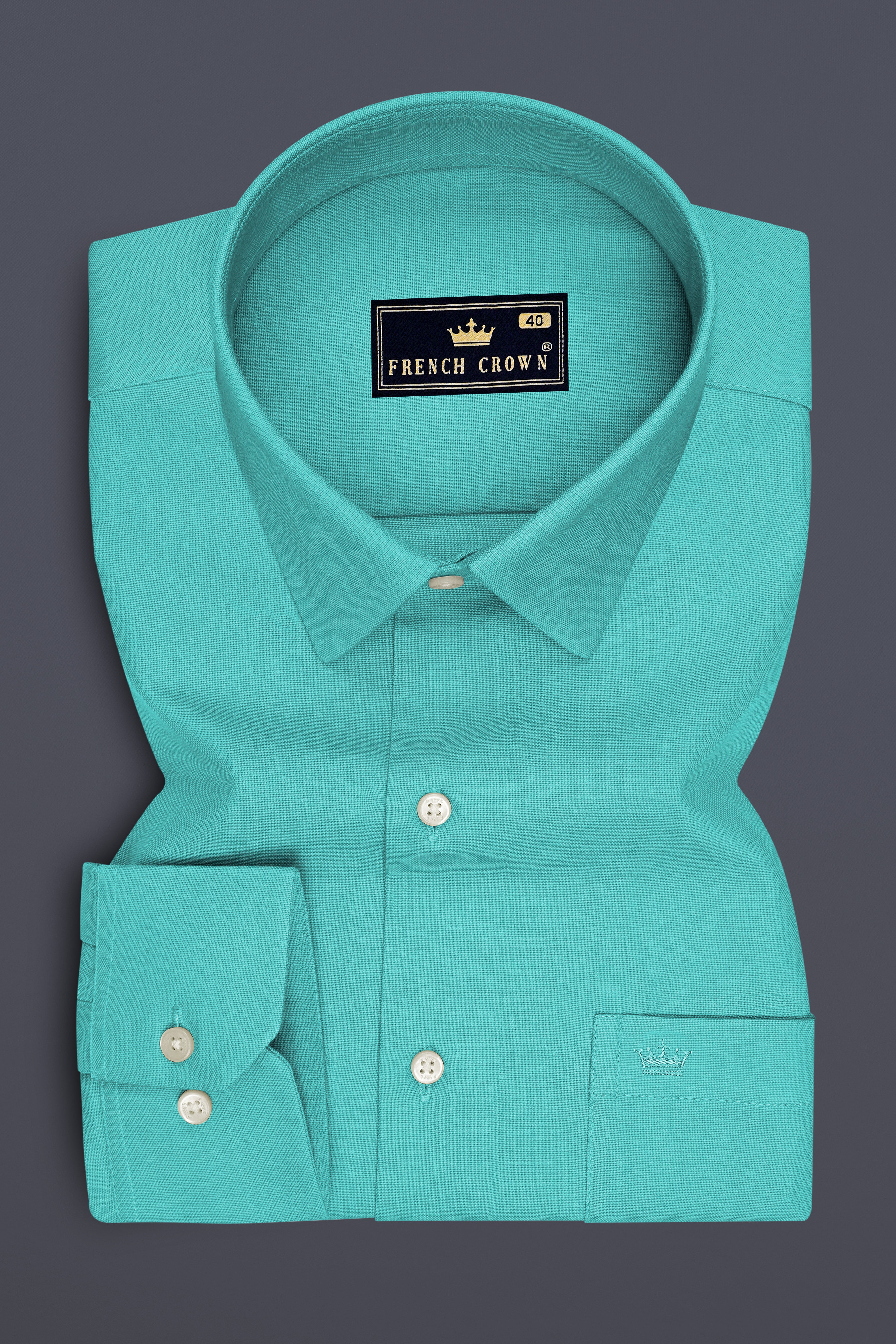 Arden-Viking Green Oxford Premium Cotton Dress Shirt