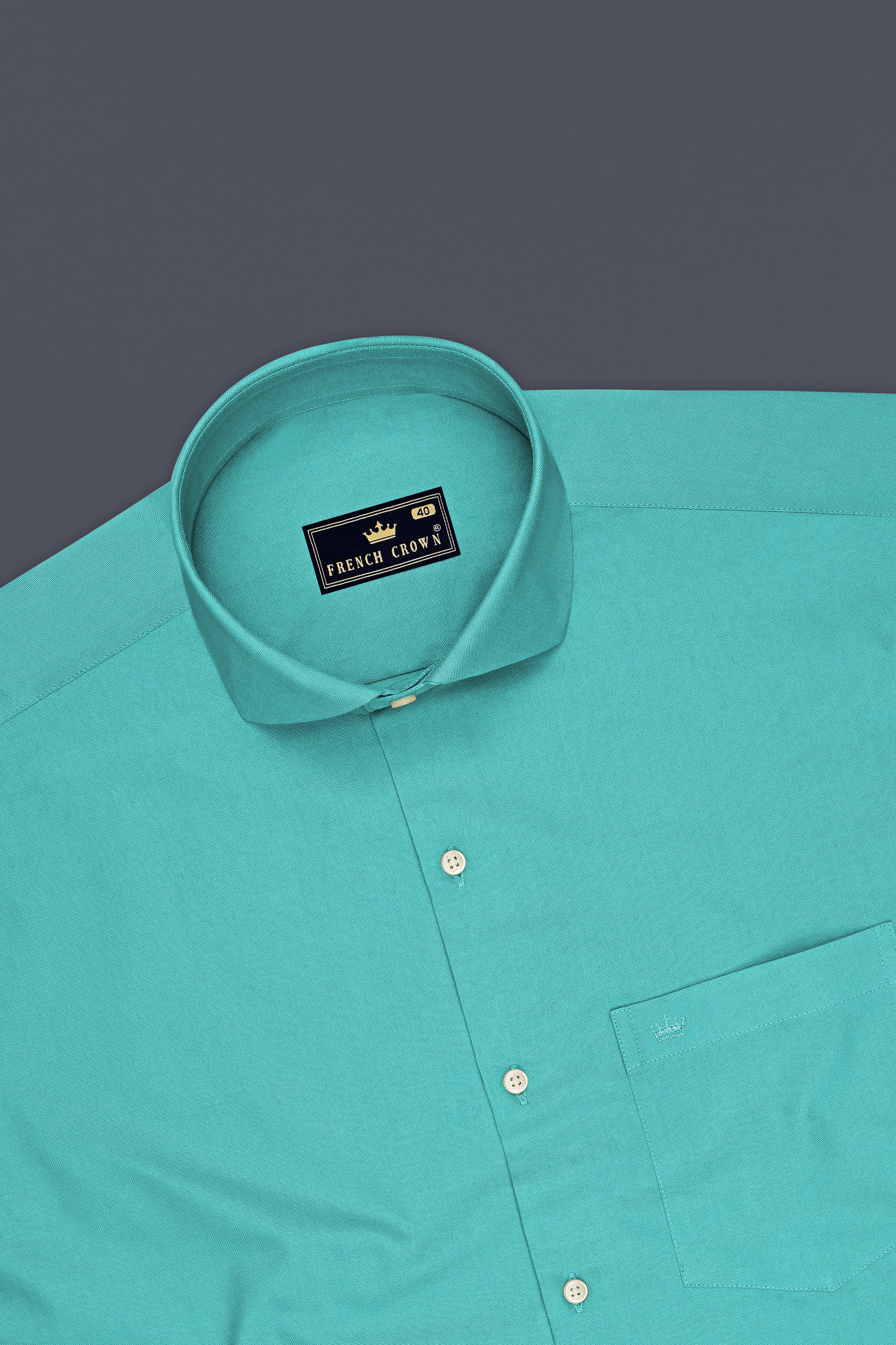 Arden-Viking Green Oxford Premium Cotton Dress Cut Away Shirt