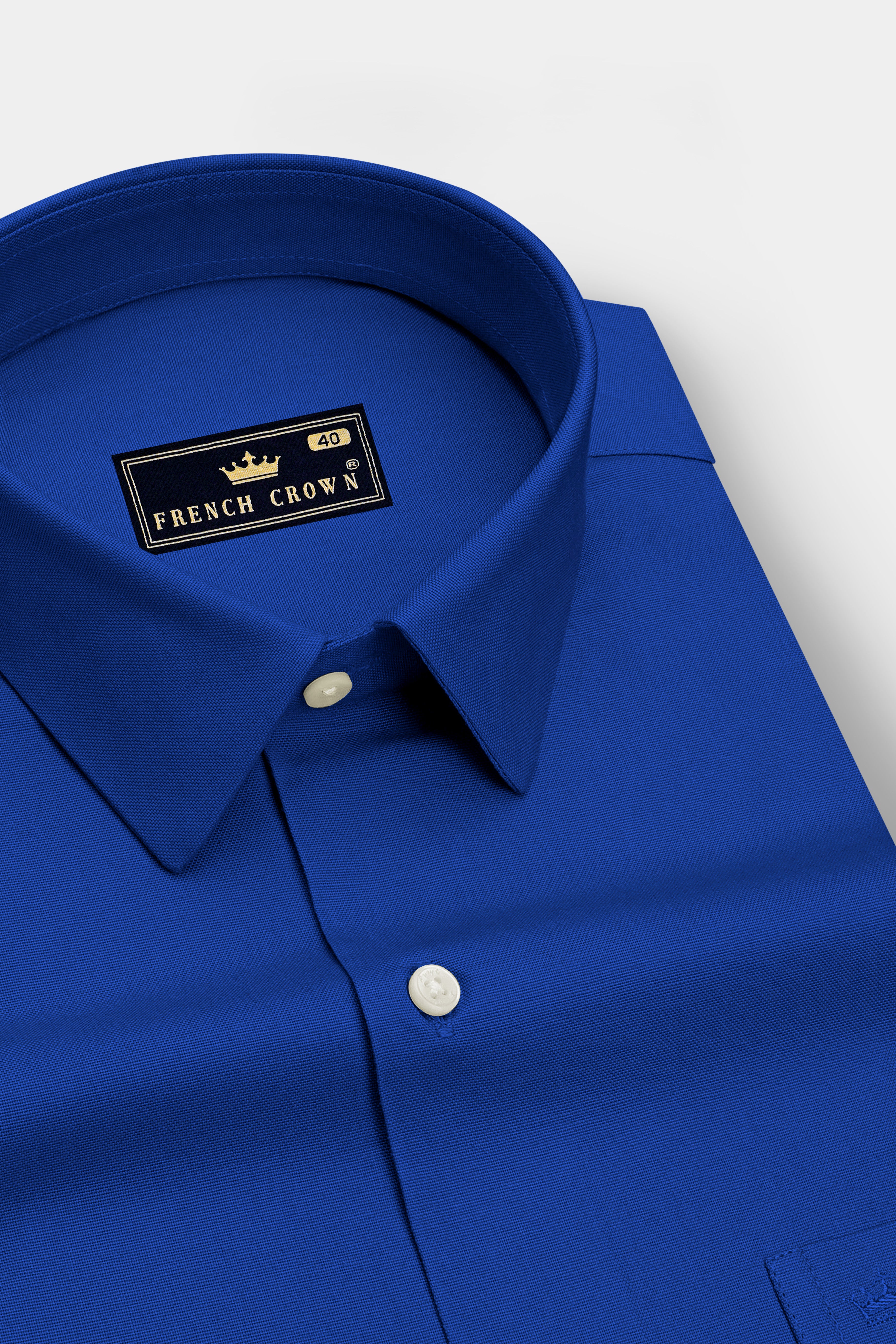 Majesty-Royal Blue Oxford Premium Cotton Dress Shirt