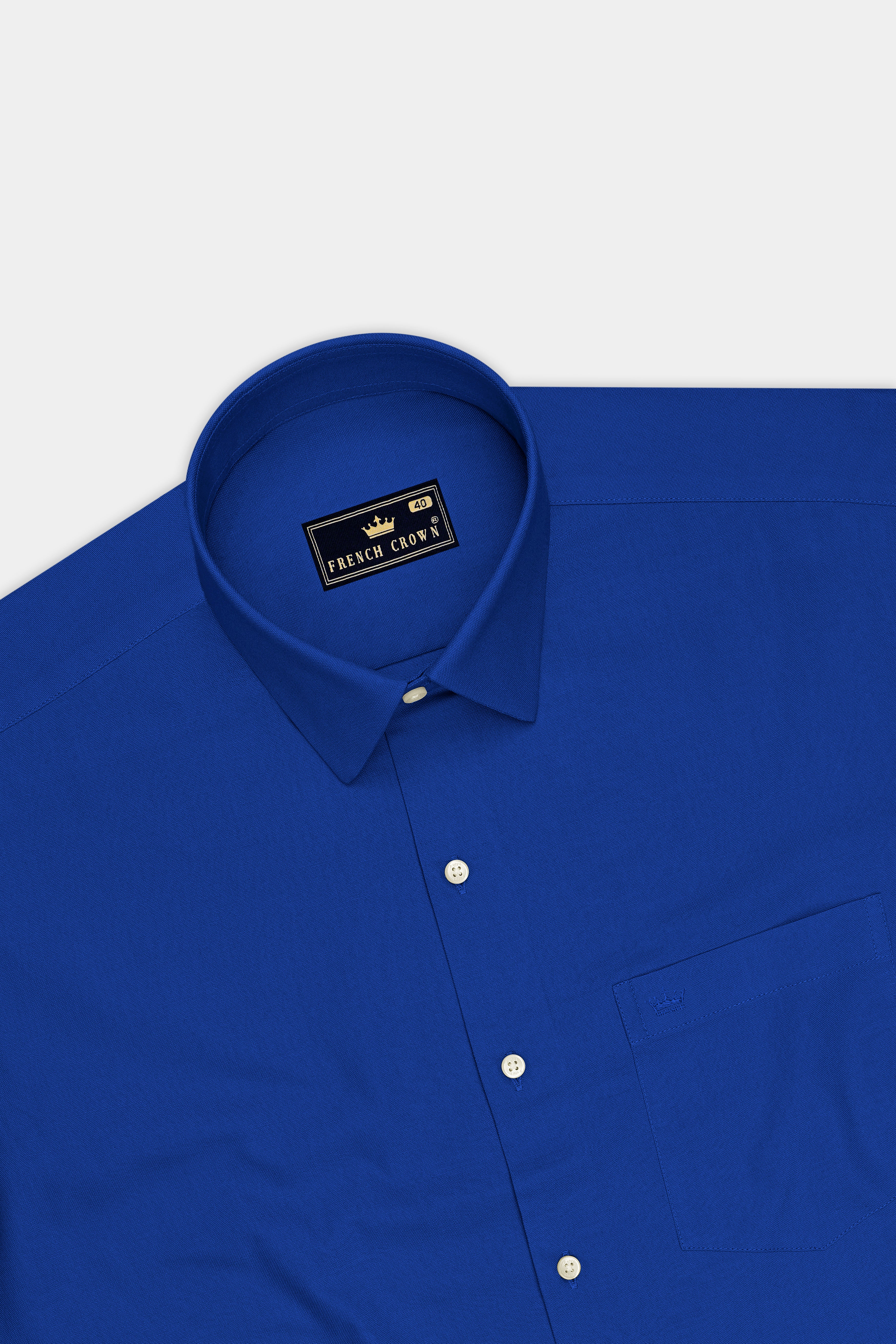 Majesty-Royal Blue Oxford Premium Cotton Dress Shirt
