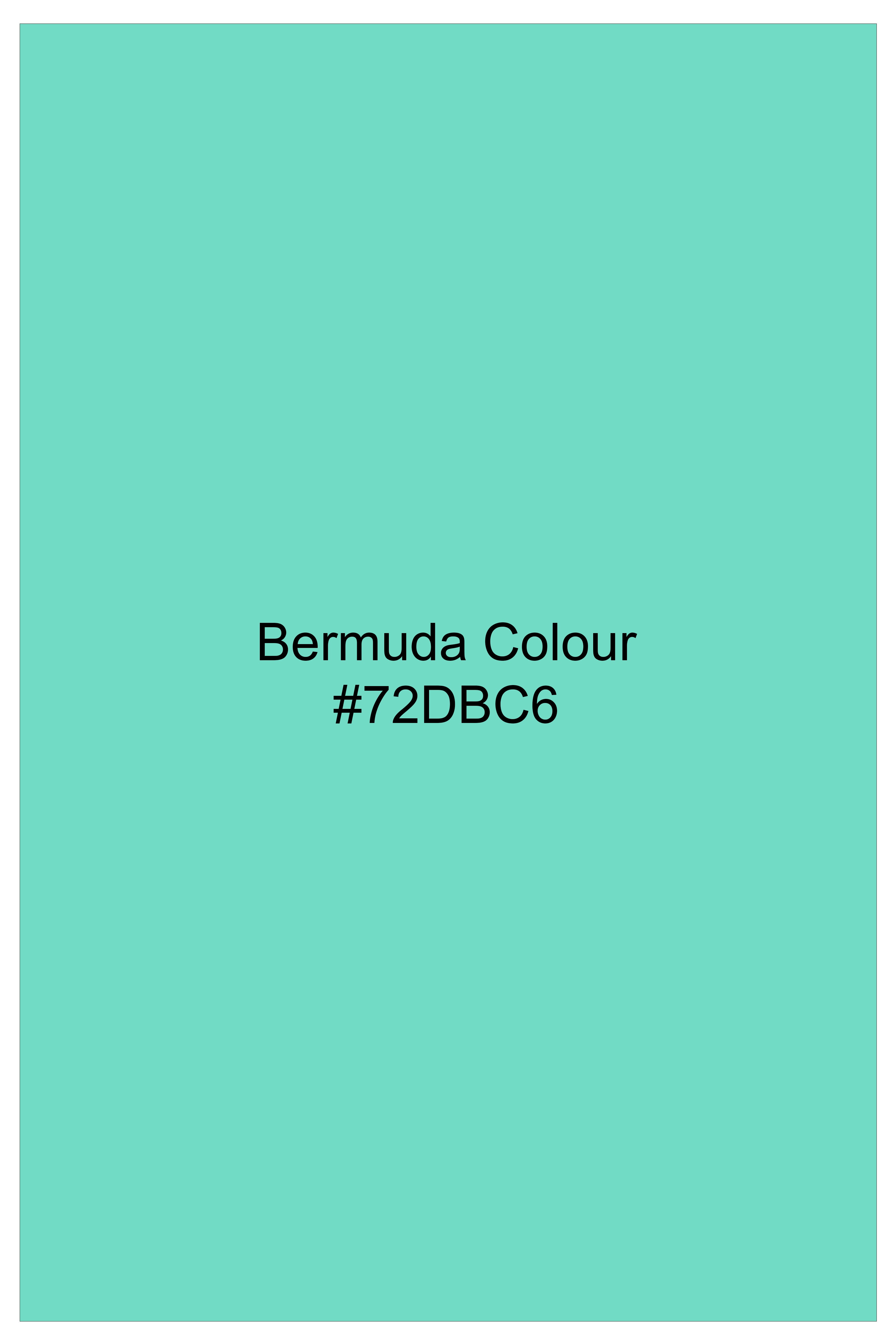 Olvian-Bermude Green Oxford Premium Cotton Dress Shirt