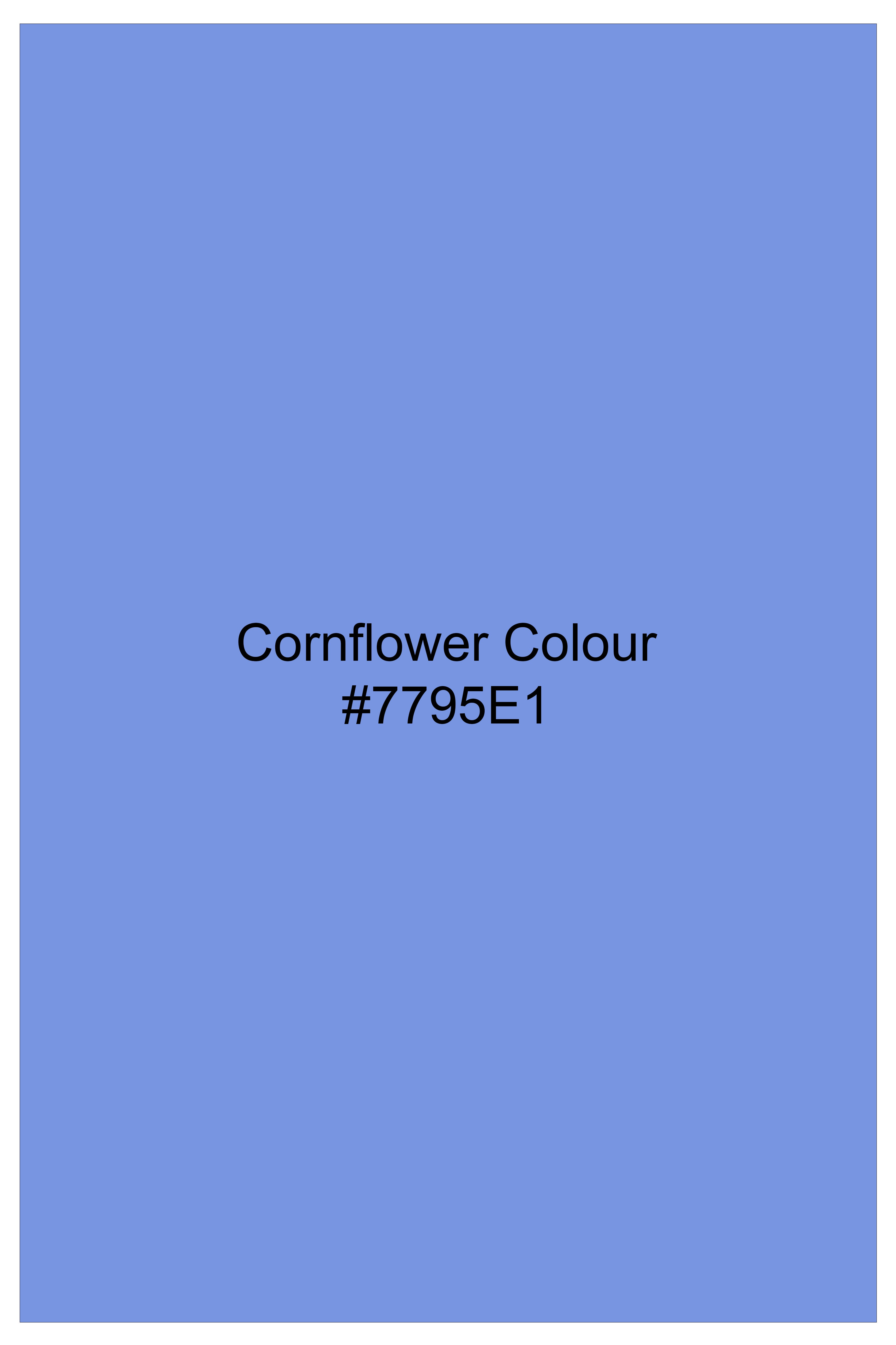 Ciel-Cornflower Blue Oxford Premium Cotton Dress Button Down Shirt