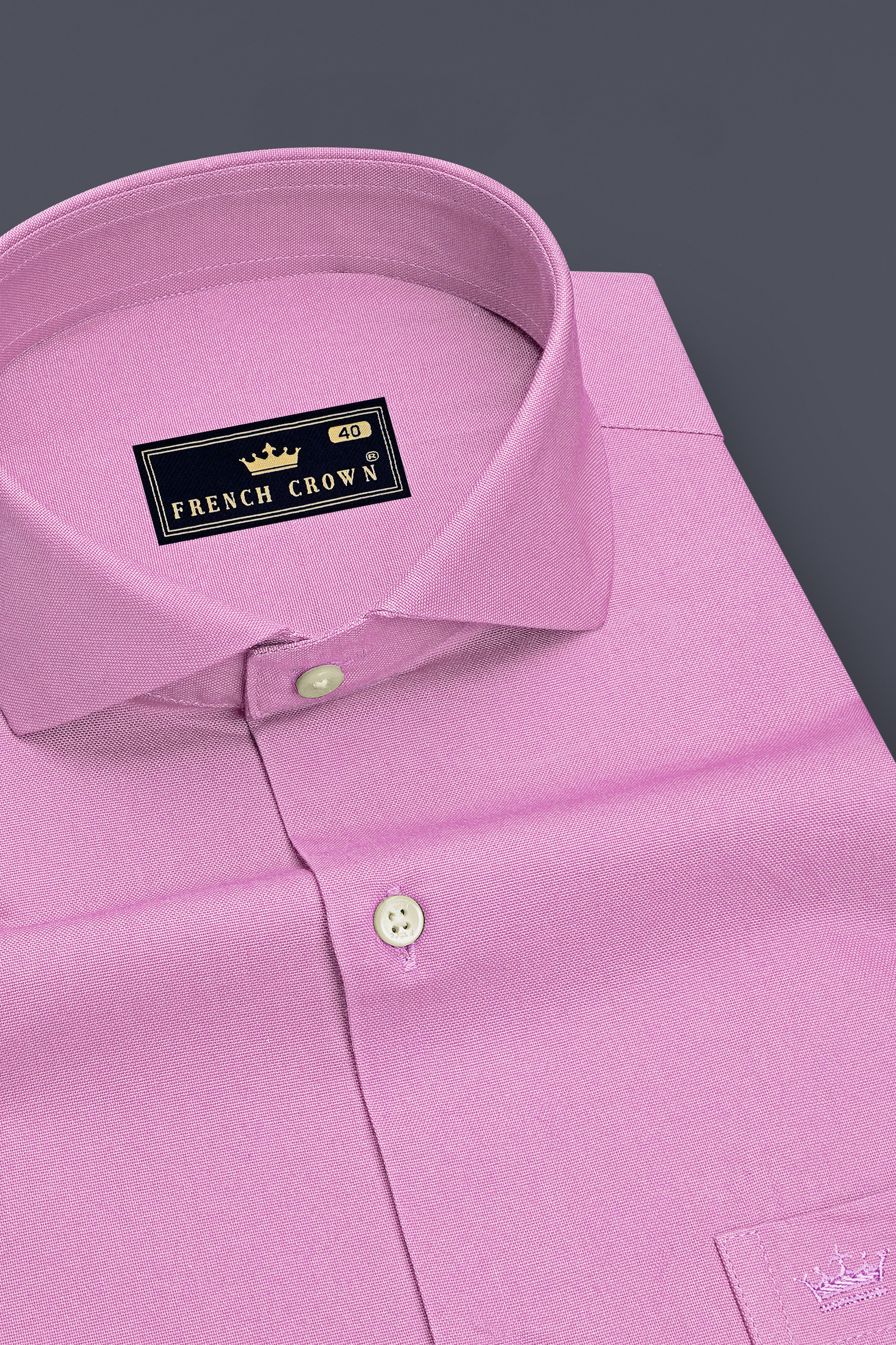 Lorien-Orchid Pink Oxford Premium Cotton Dress Cut Away Shirt
