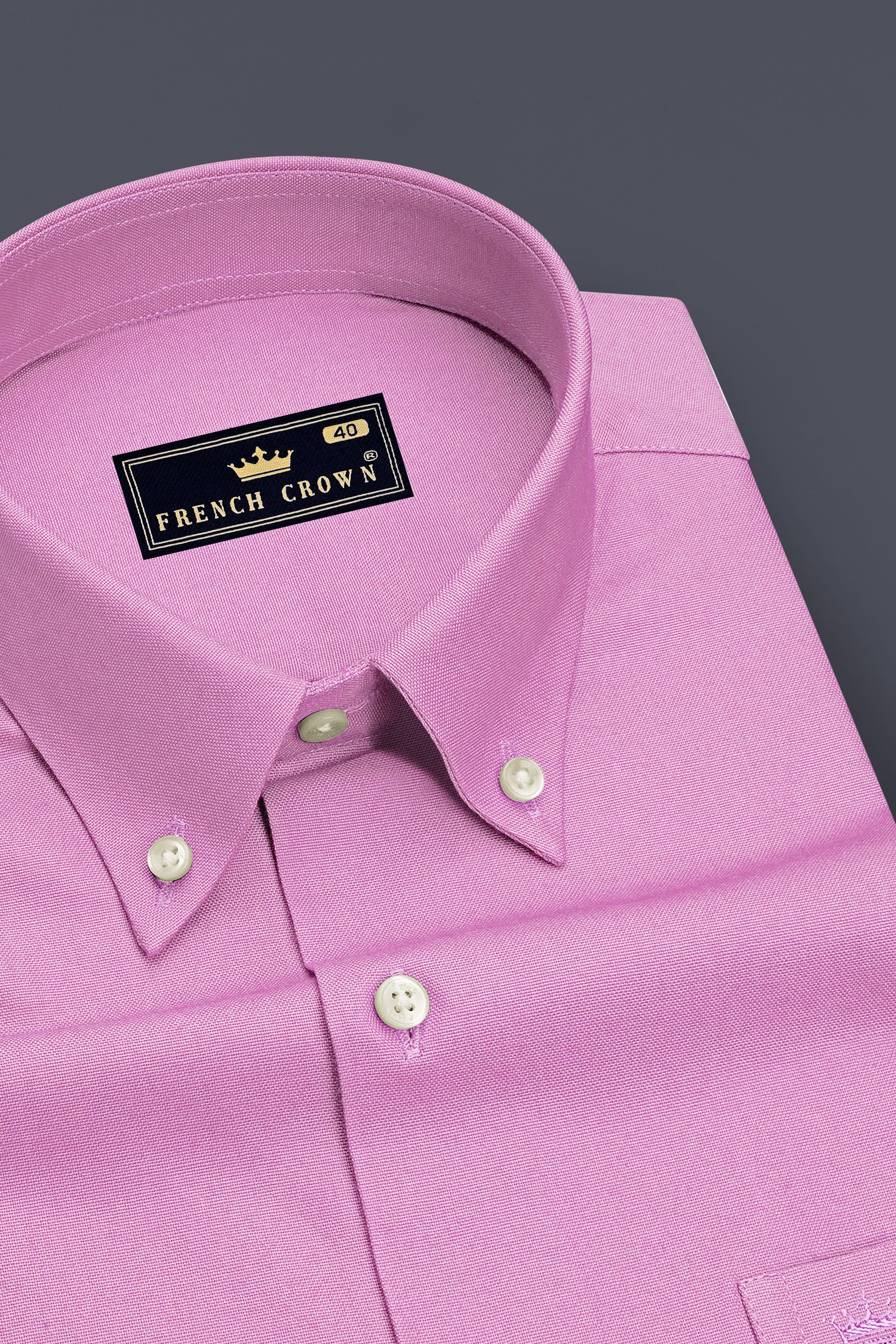 Lorien-Orchid Pink Oxford Premium Cotton Dress Button Down Shirt