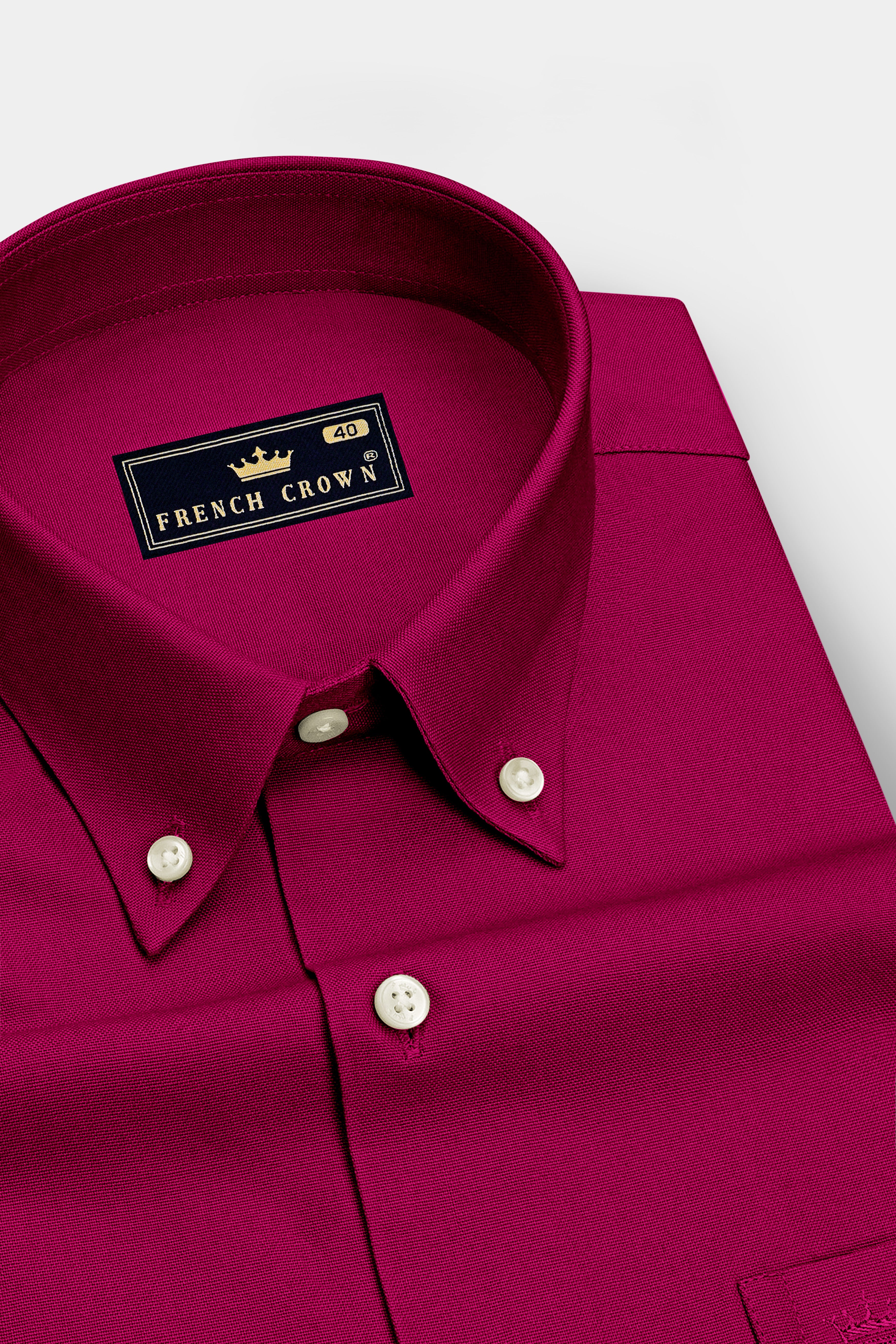 Roselle-Mulberry Pink Oxford Premium Cotton Dress Button Down Shirt