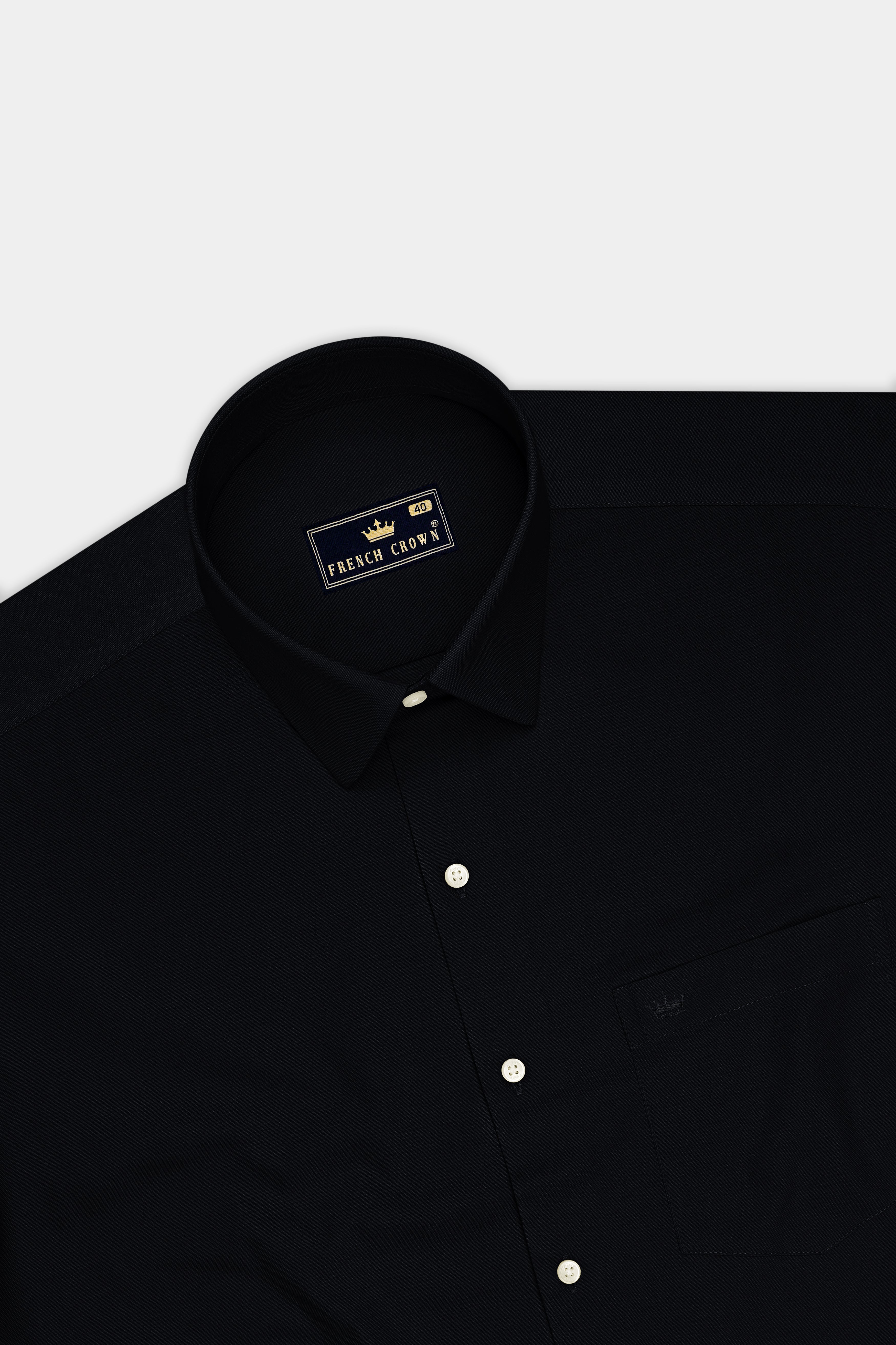 Eclipse-Jade Black Oxford Premium Cotton Dress Shirt