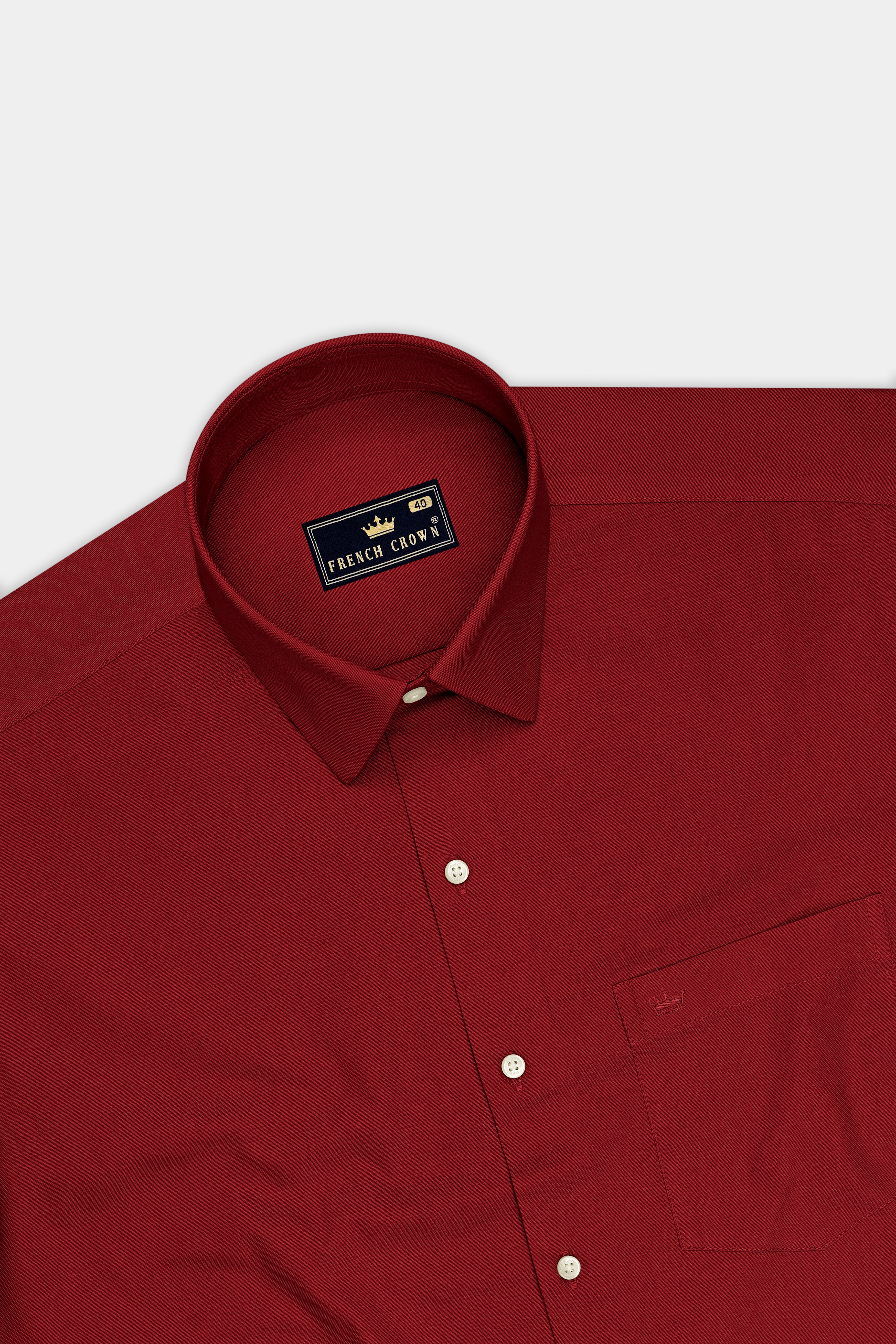 Rouge-Persian Plum Red Oxford Premium Cotton Dress Shirt