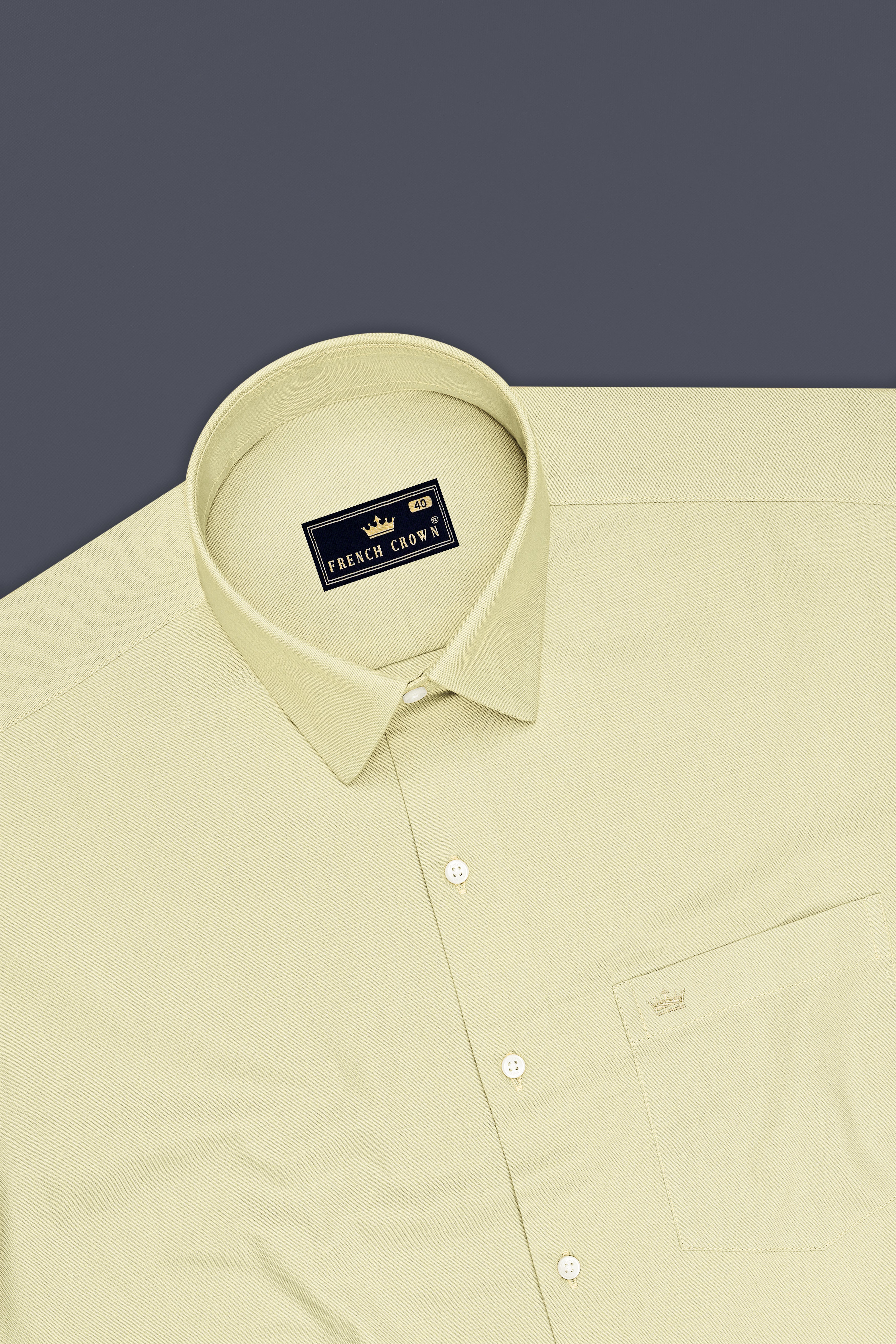 Ivora-Bone Cream Oxford Premium Cotton Dress Shirt
