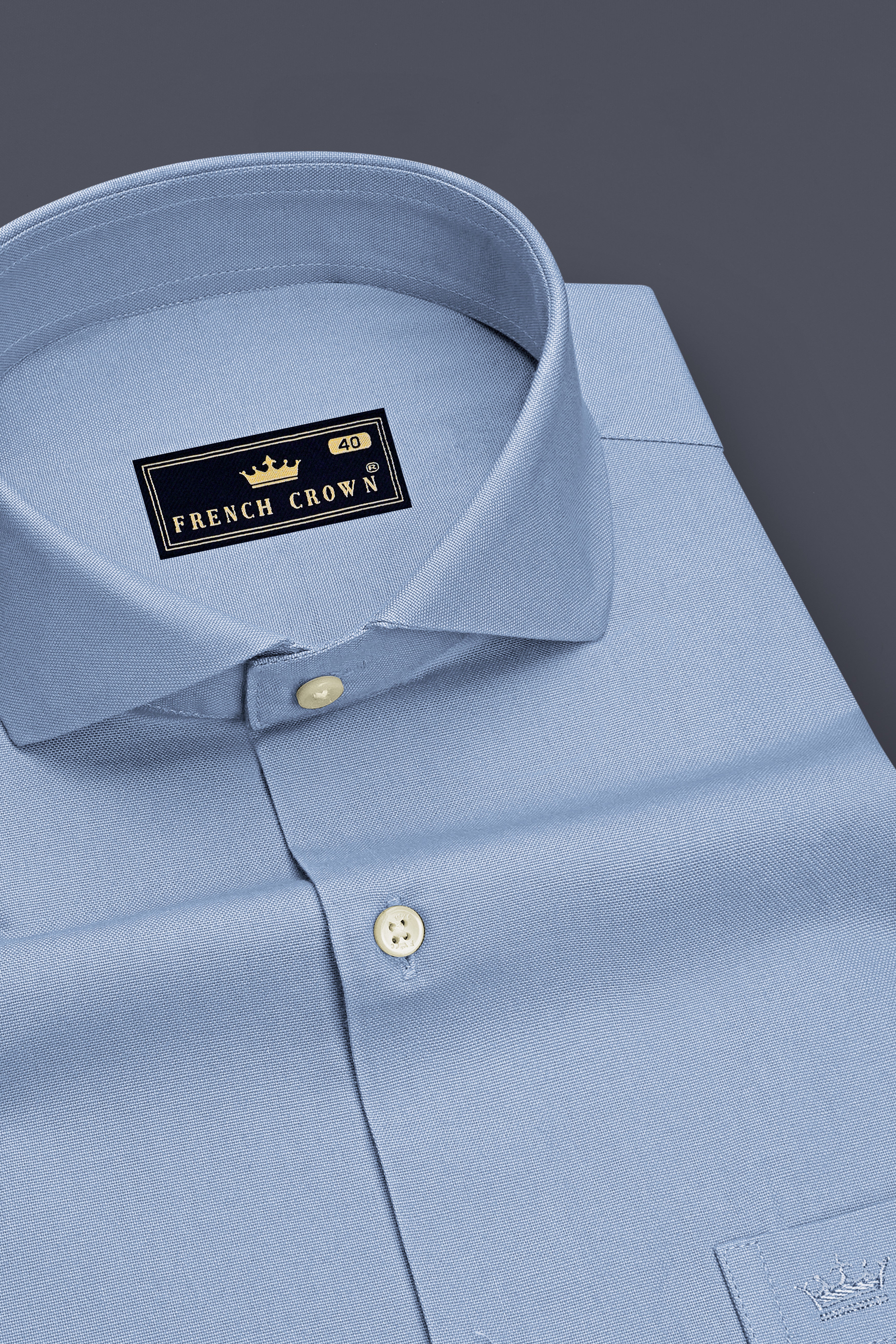 Aeris-Sky Blue Oxford Premium Cotton Dress Cut Away Shirt