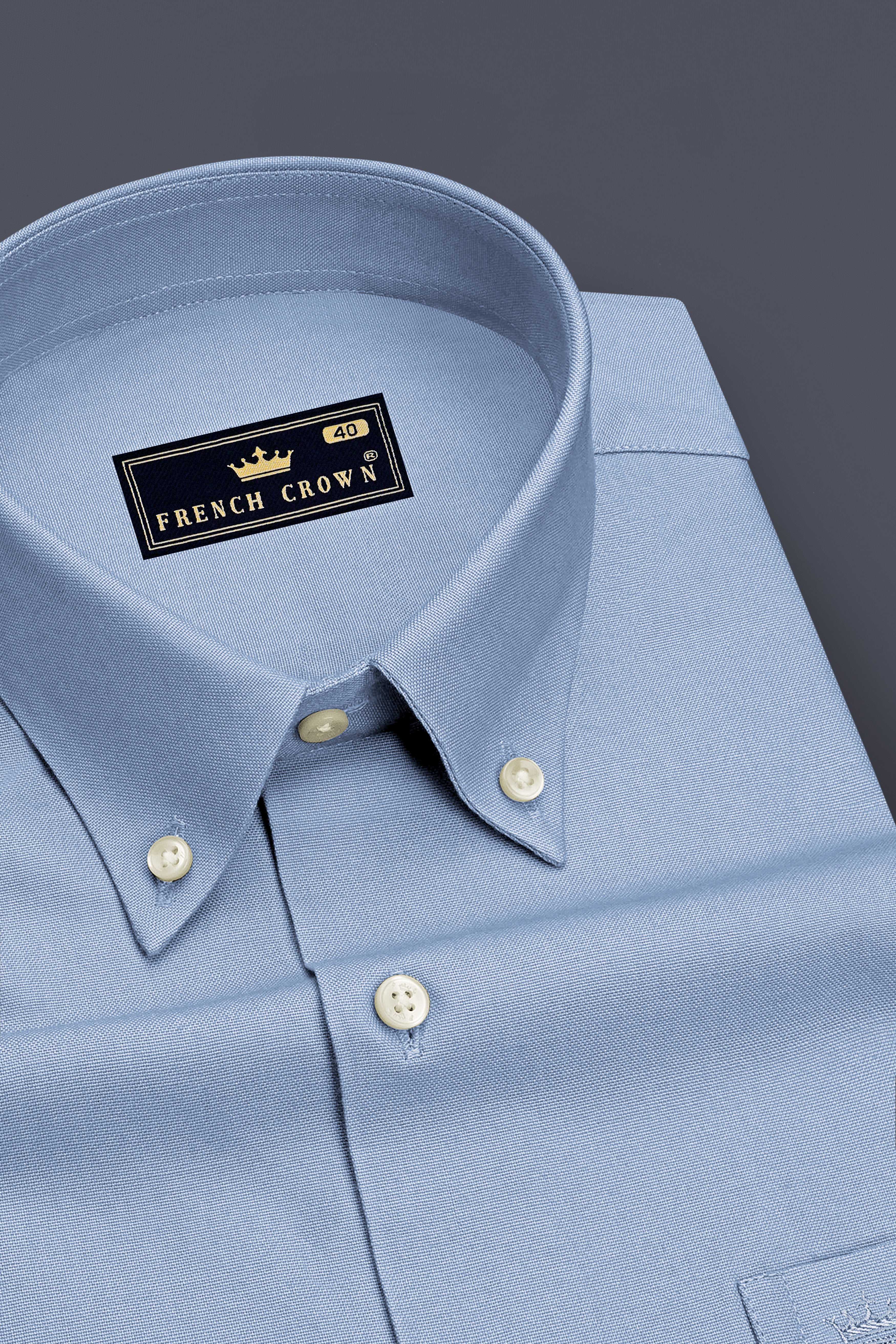 Aeris-Sky Blue Oxford Premium Cotton Dress Button Down Shirt