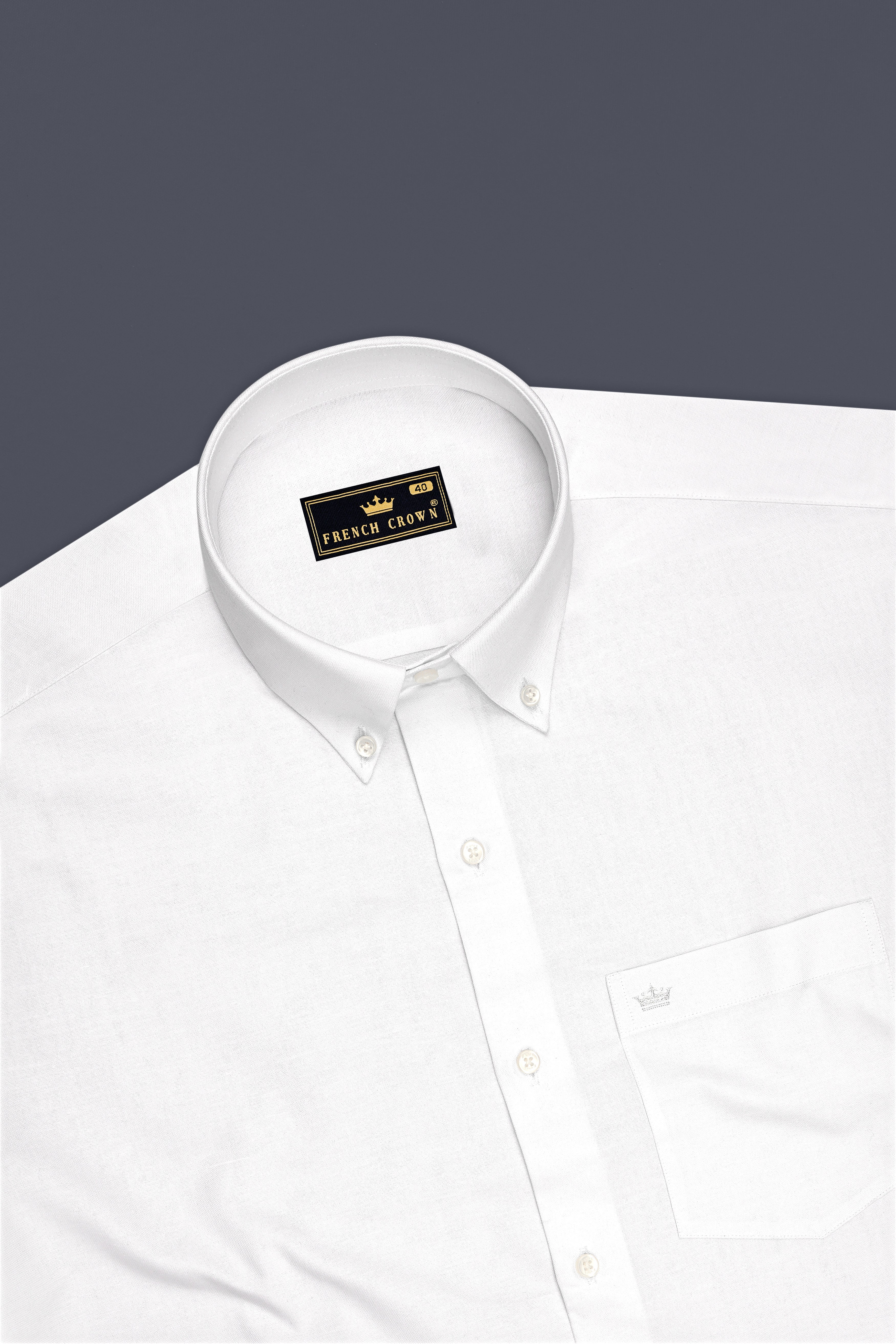 Lumen-Bright White Oxford Premium Cotton Dress Button Down Shirt