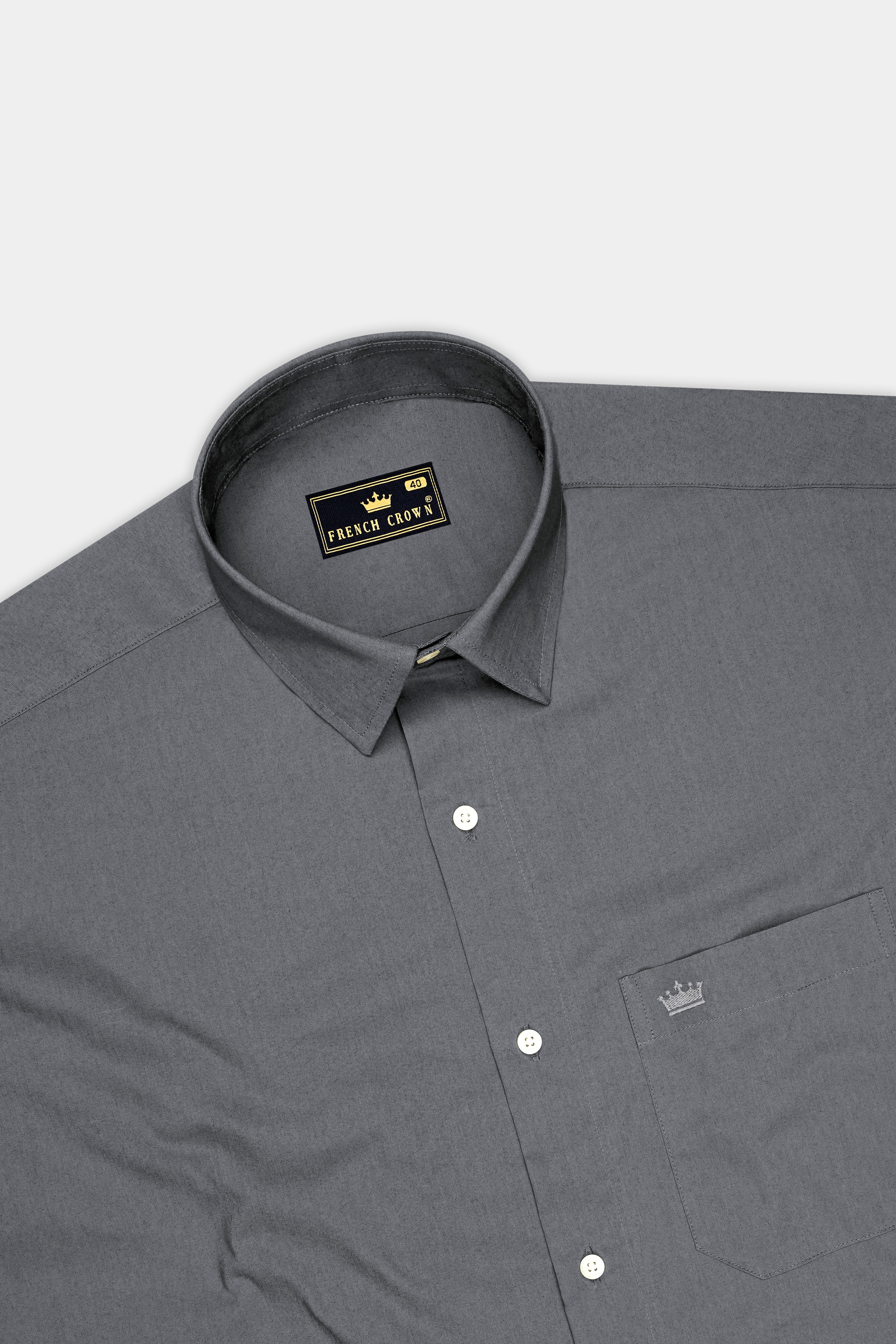 Gravitas-Storm Dust Gray Super Soft Premium Cotton Dress Shirt