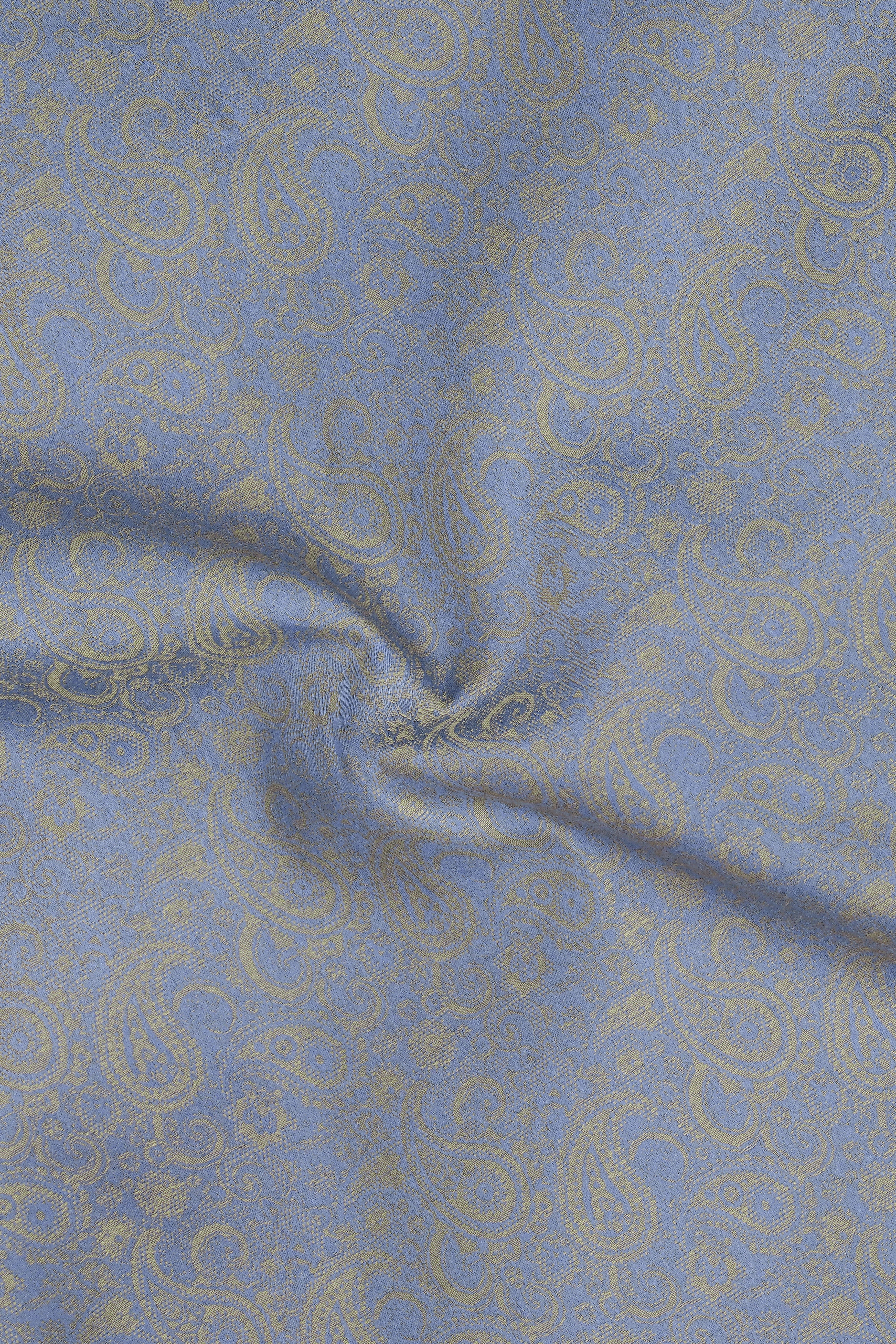 Opulen-Regent Gray Jacquard Textured Premium Cotton Dress Shirt