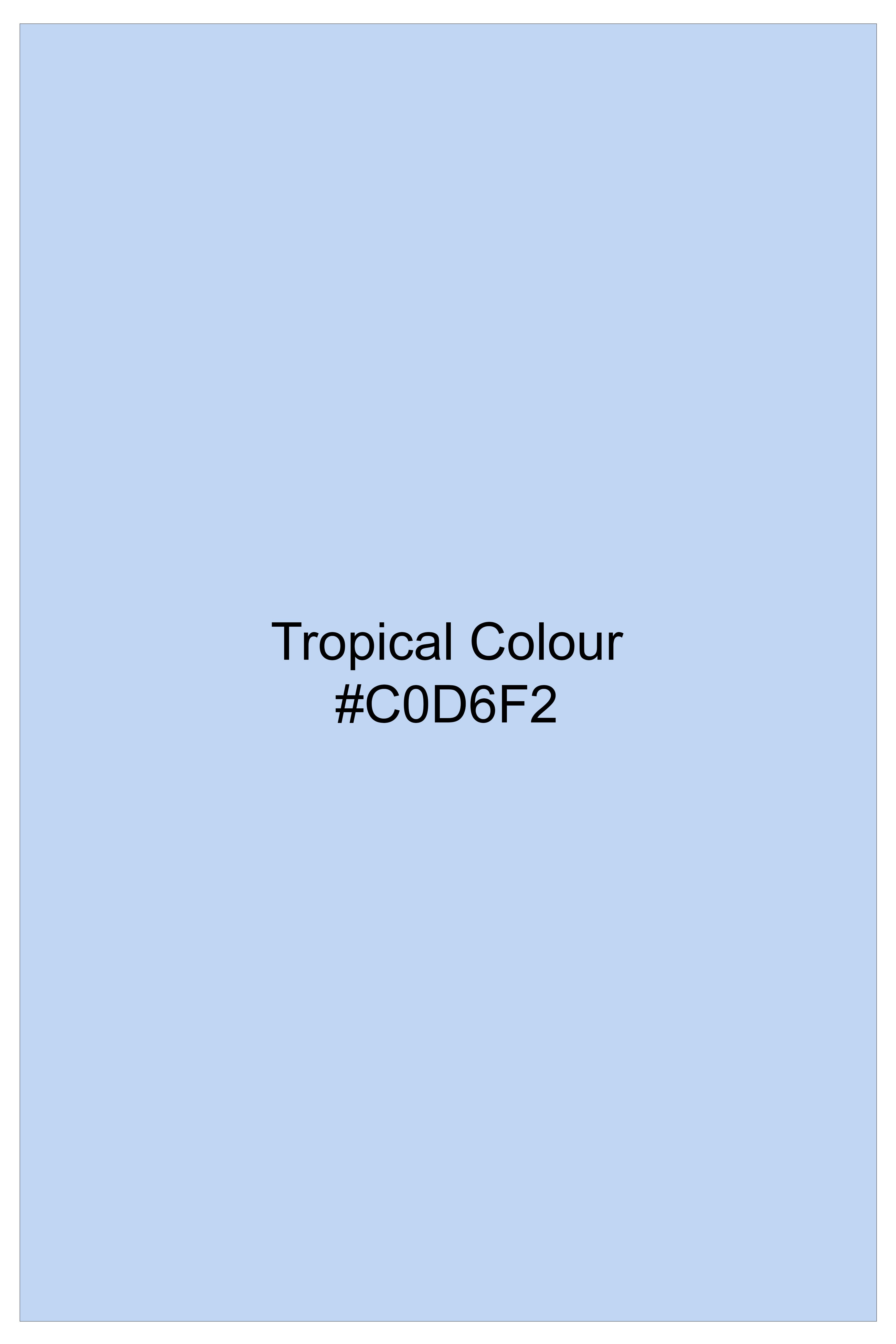 Azure-Tropical Sky Blue Luxurious Linen Mandarin Dress Shirt