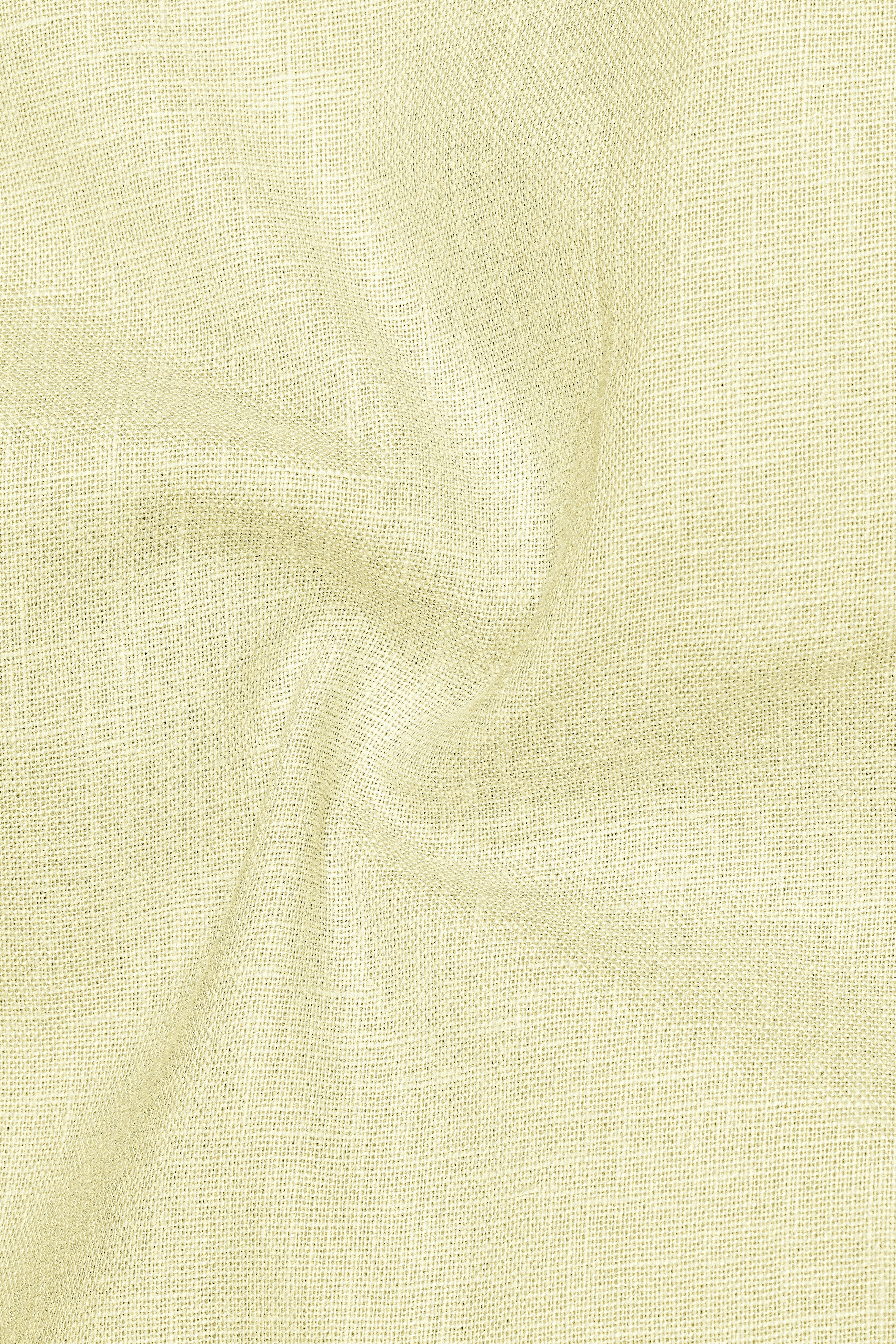 Flavian-Spring Yellow Luxurious Linen Mandarin Dress Shirt
