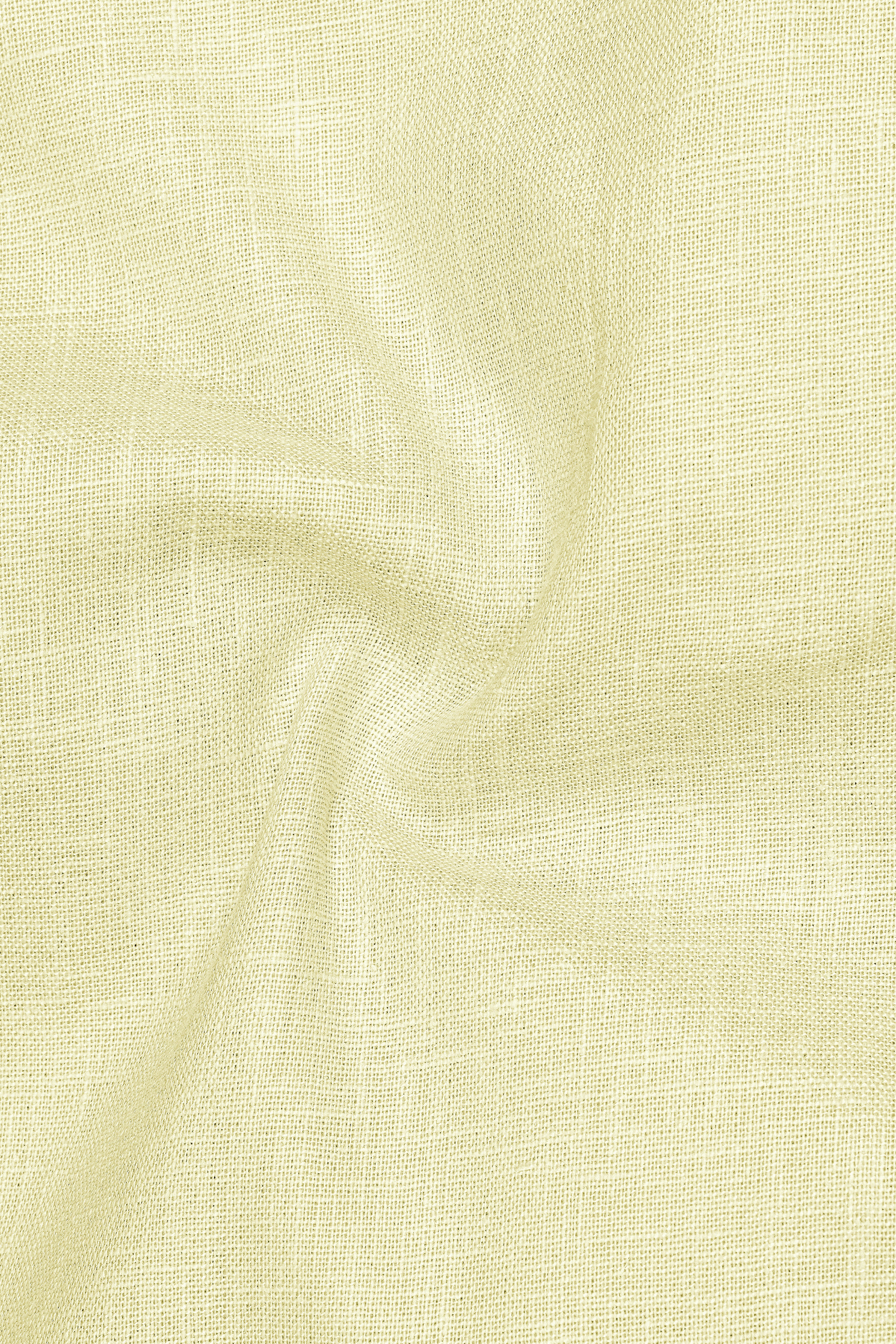 Flavian-Spring Yellow Luxurious Linen Button Down Dress Shirt
