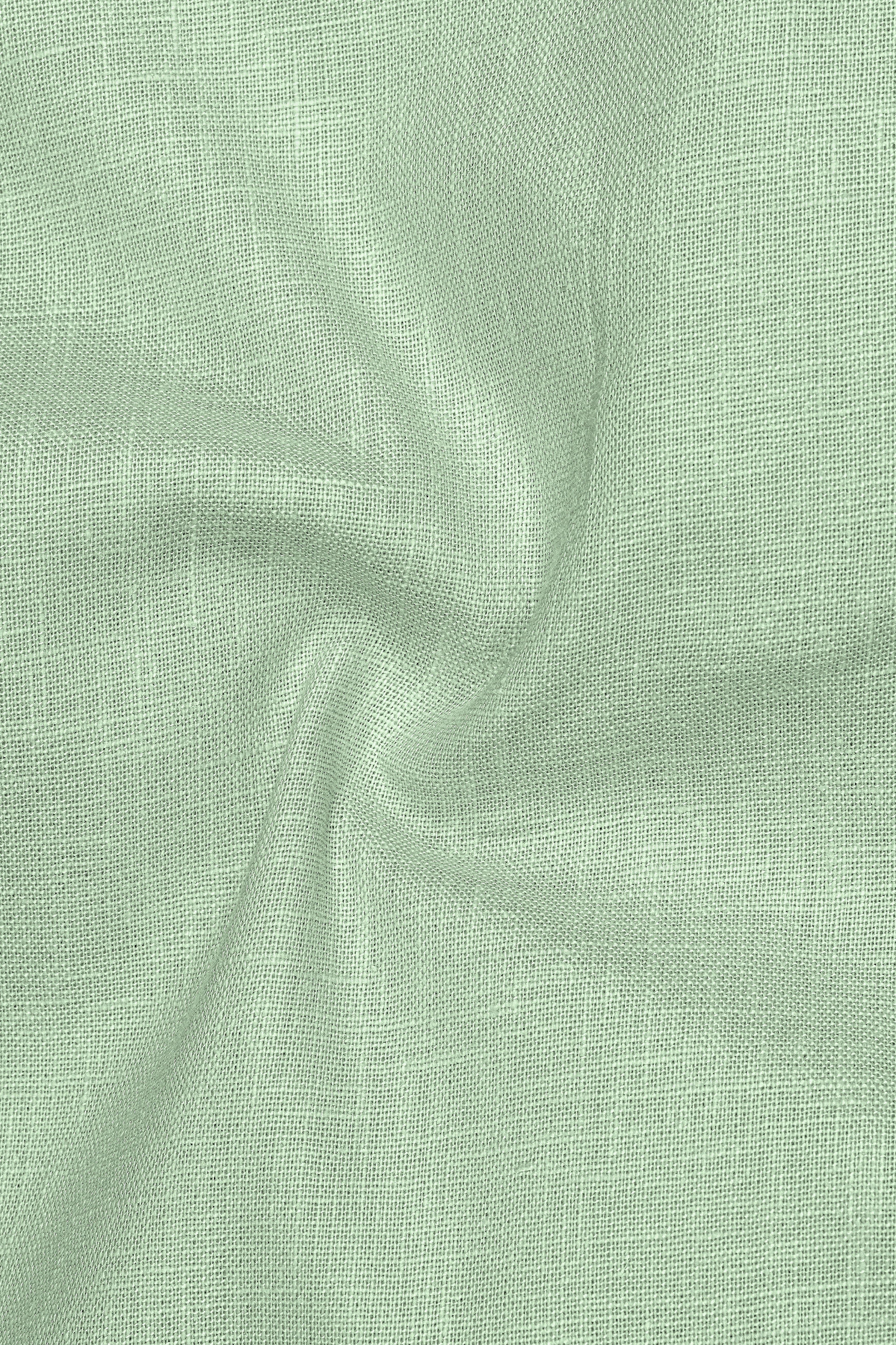 Moss-Ash Green Luxurious Linen Dress Shirt