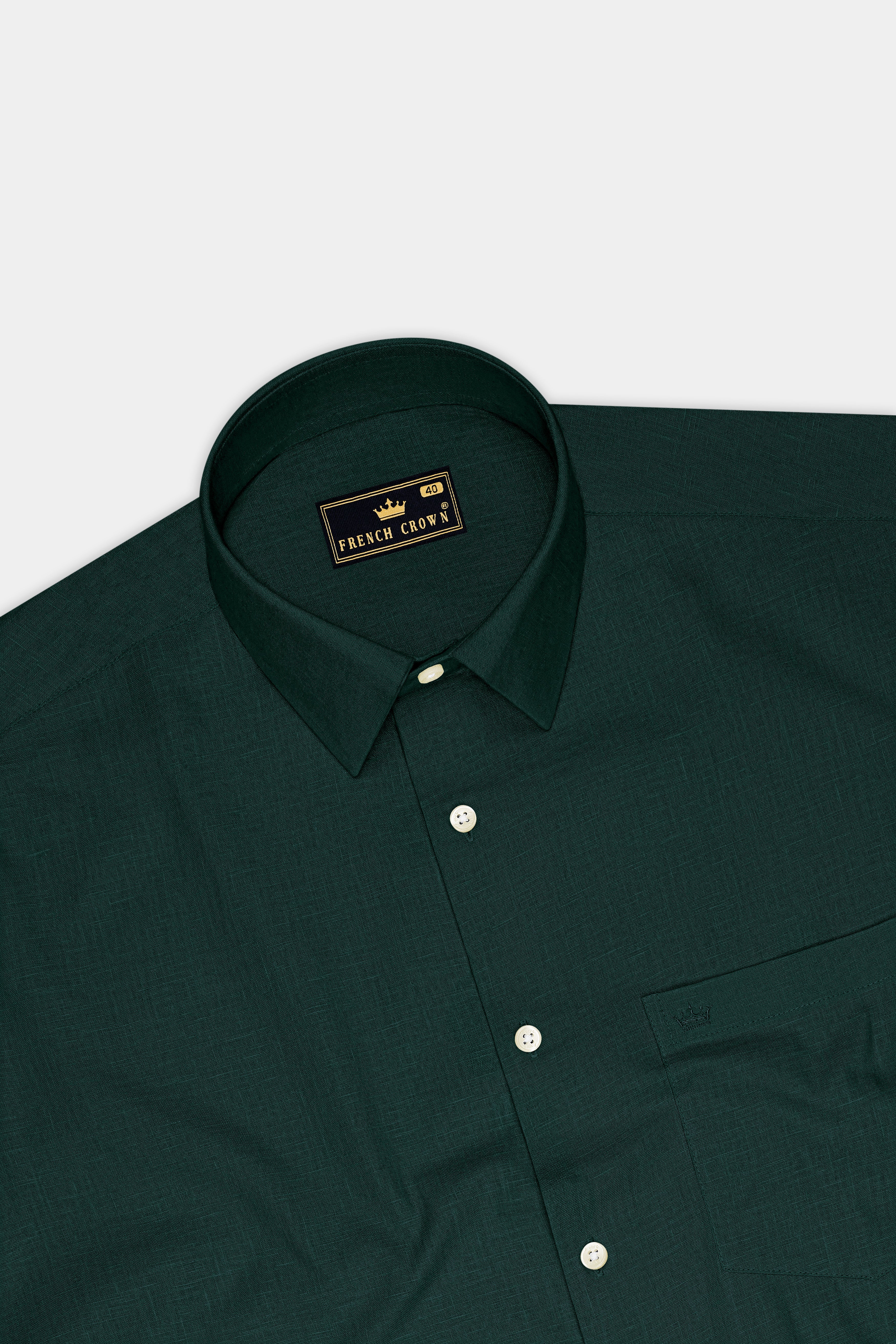Thrive-Phthalo Green Luxurious Linen Dress Shirt