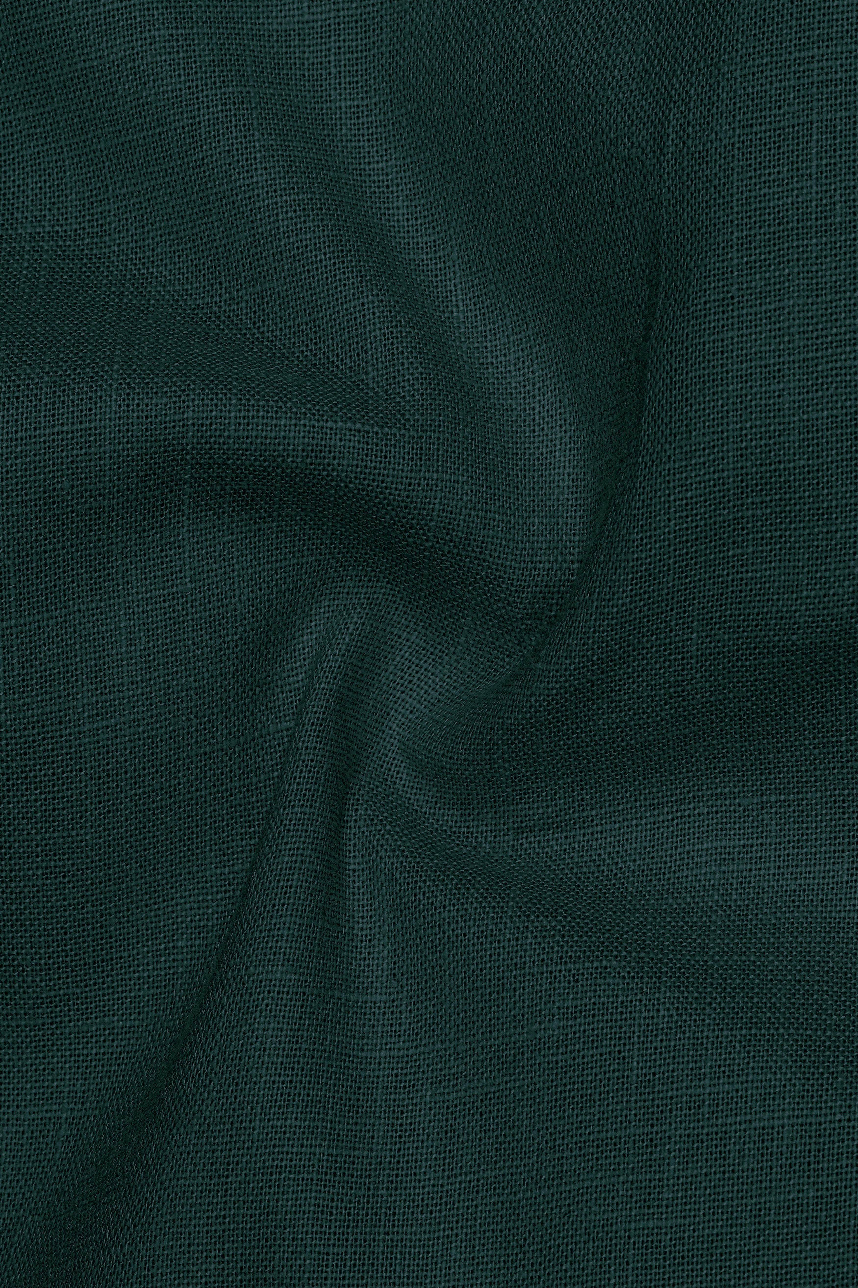 Thrive-Phthalo Green Luxurious Linen Mandarin Dress Shirt