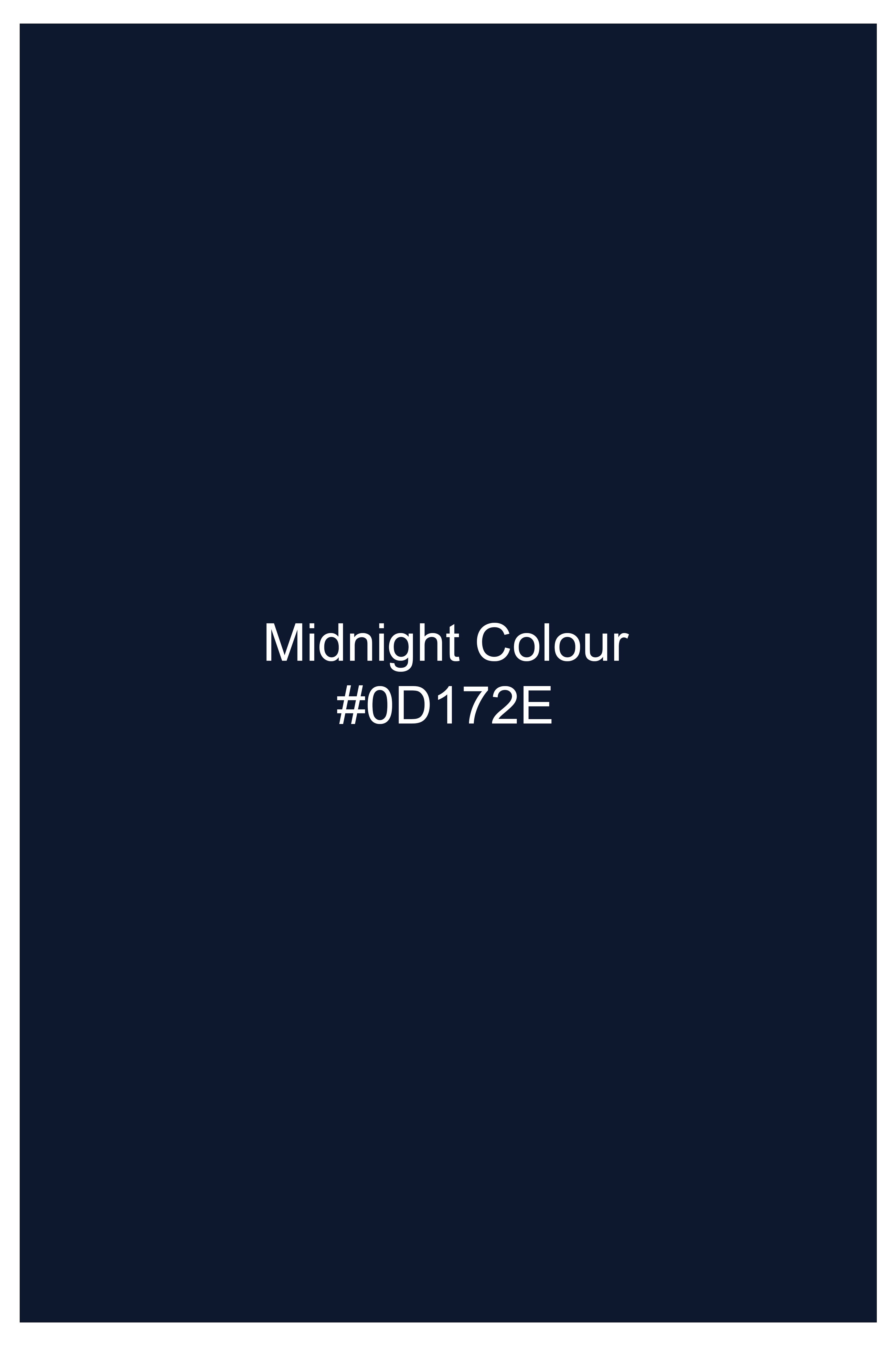 Cobalt-Midnight Blue Luxurious Linen Dress Shirt
