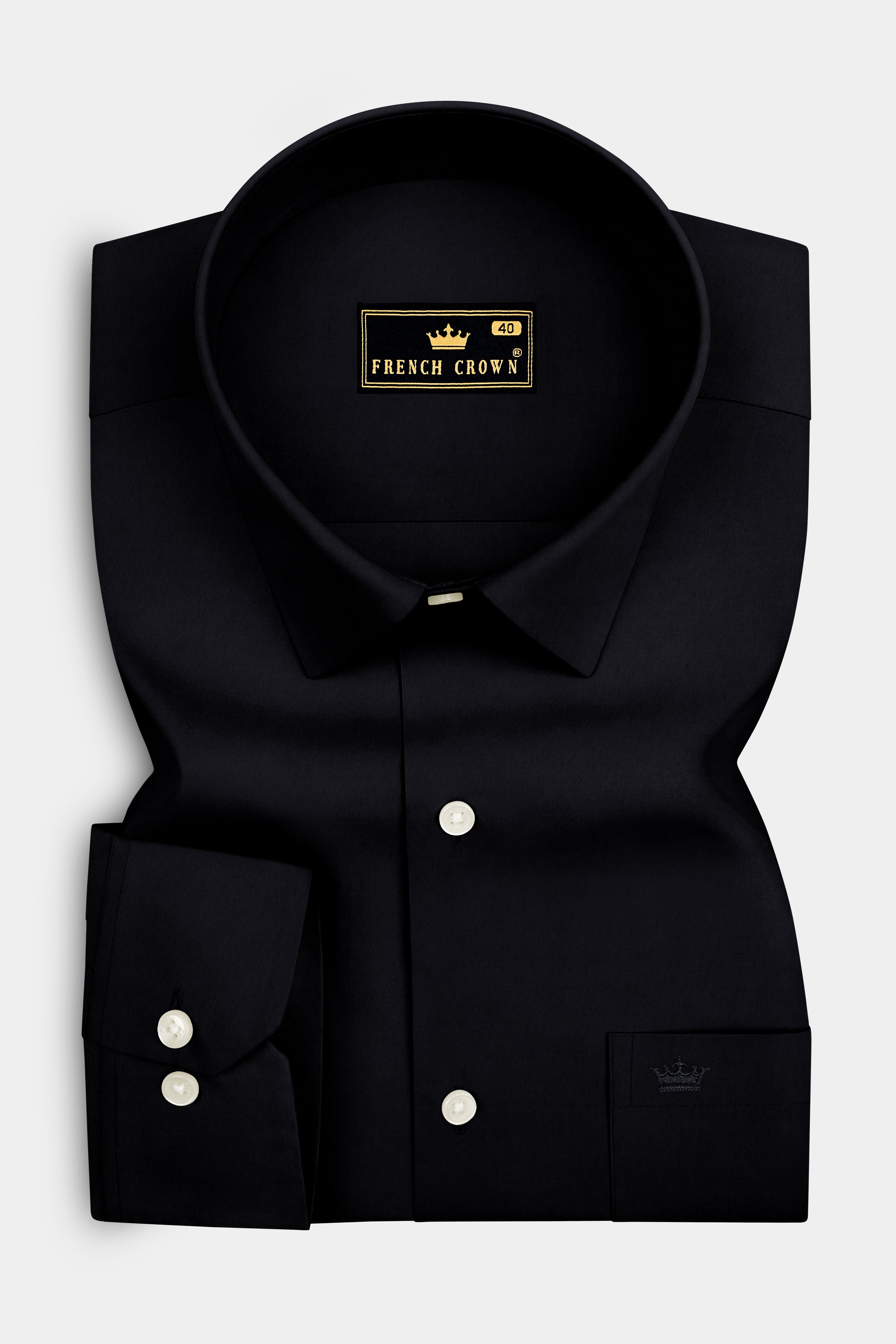 Sovereign-Jade Black Premium Giza Cotton Dress Shirt