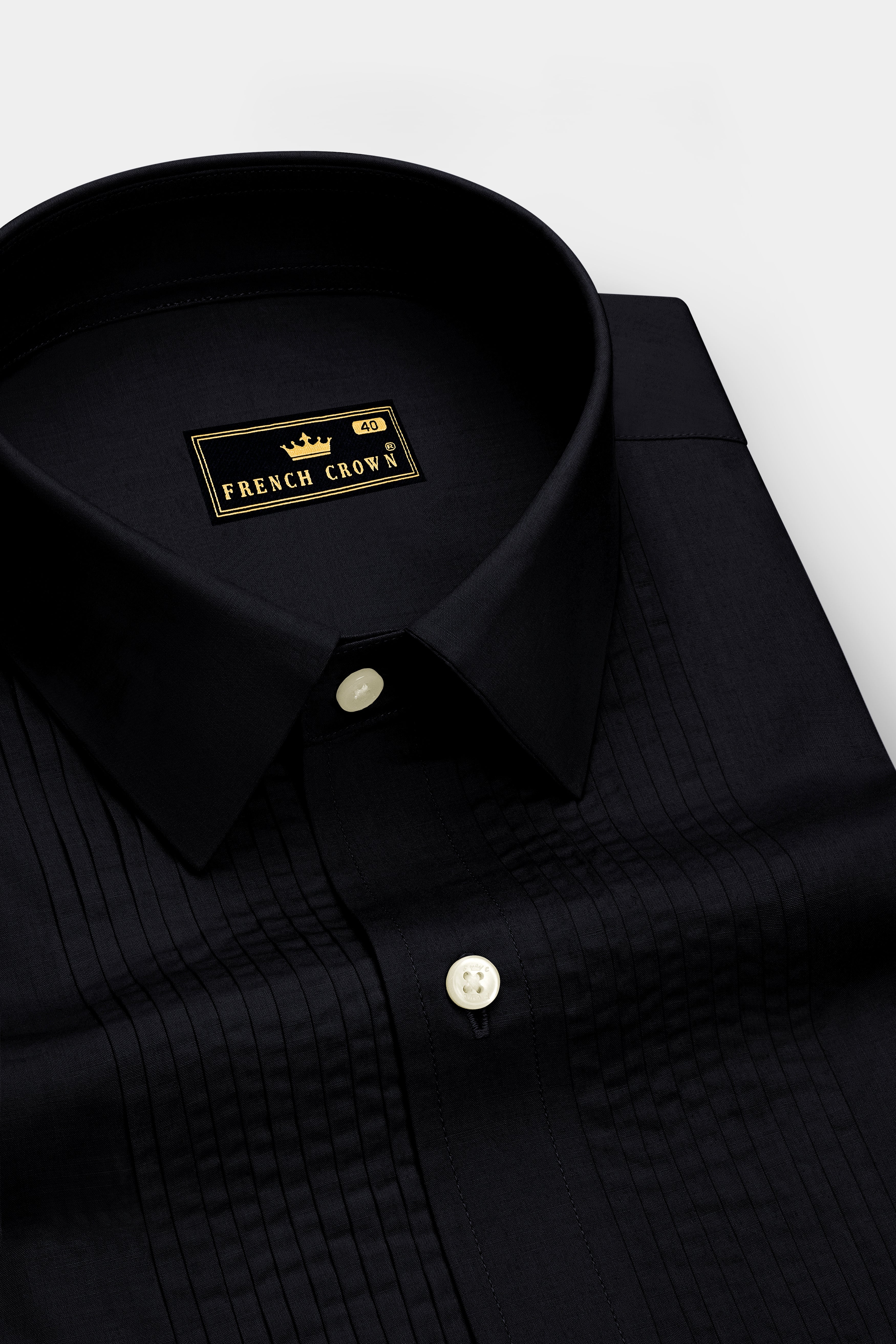 Sovereign-Jade Black Premium Giza Cotton Tuxedo Dress Shirt