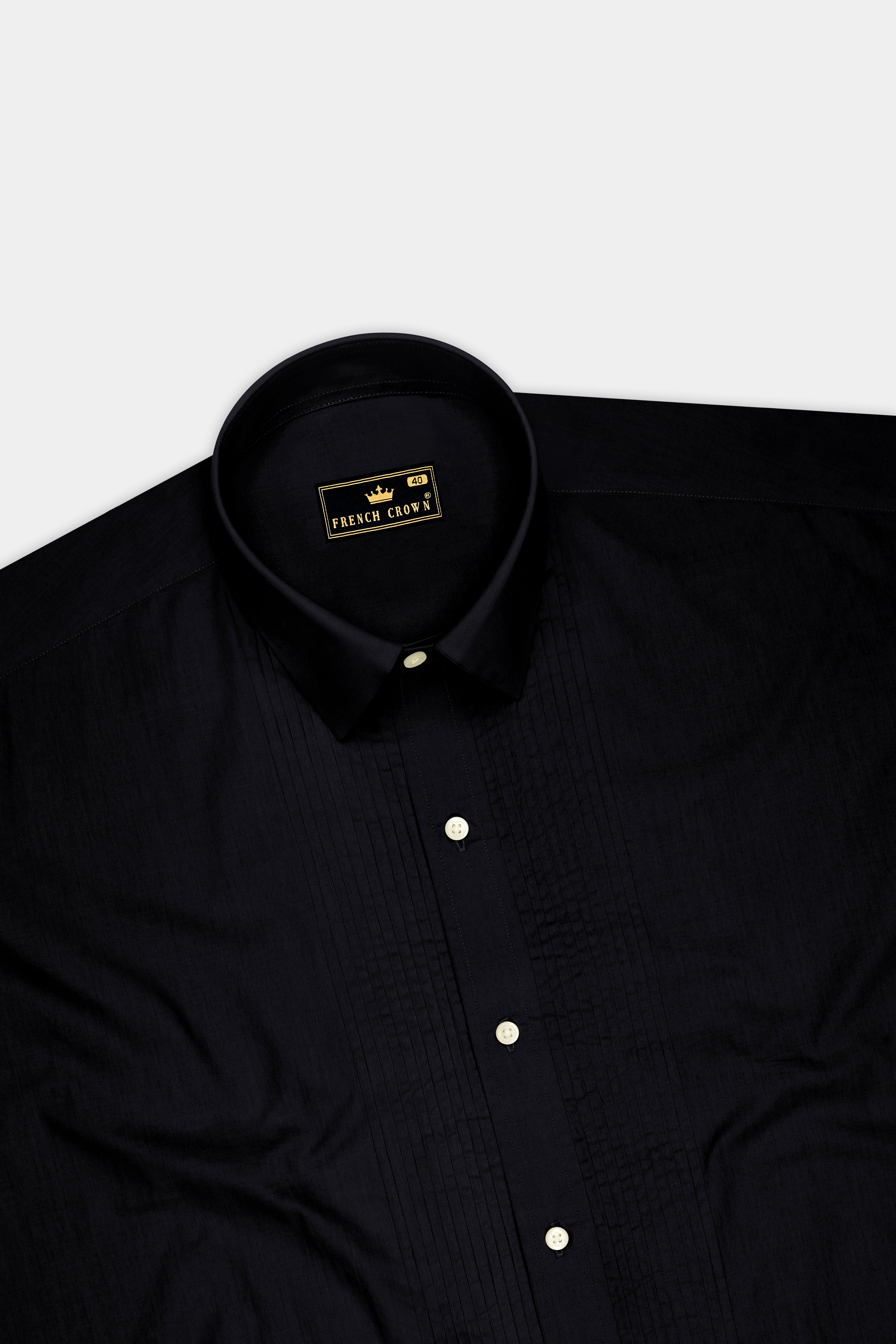 Sovereign-Jade Black Premium Giza Cotton Tuxedo Dress Shirt