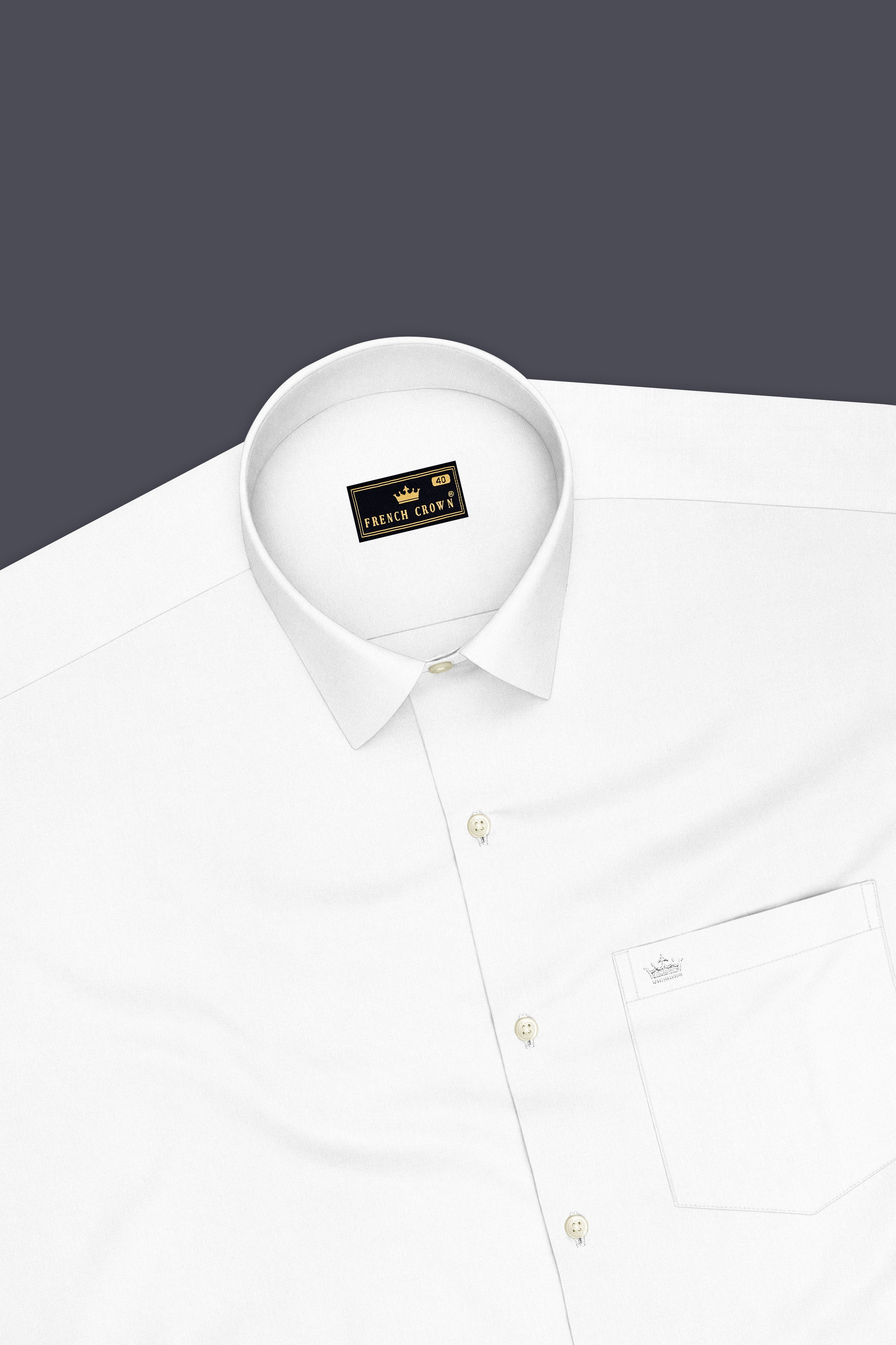 Lumine-Bright White Premium Giza Cotton Dress Shirt