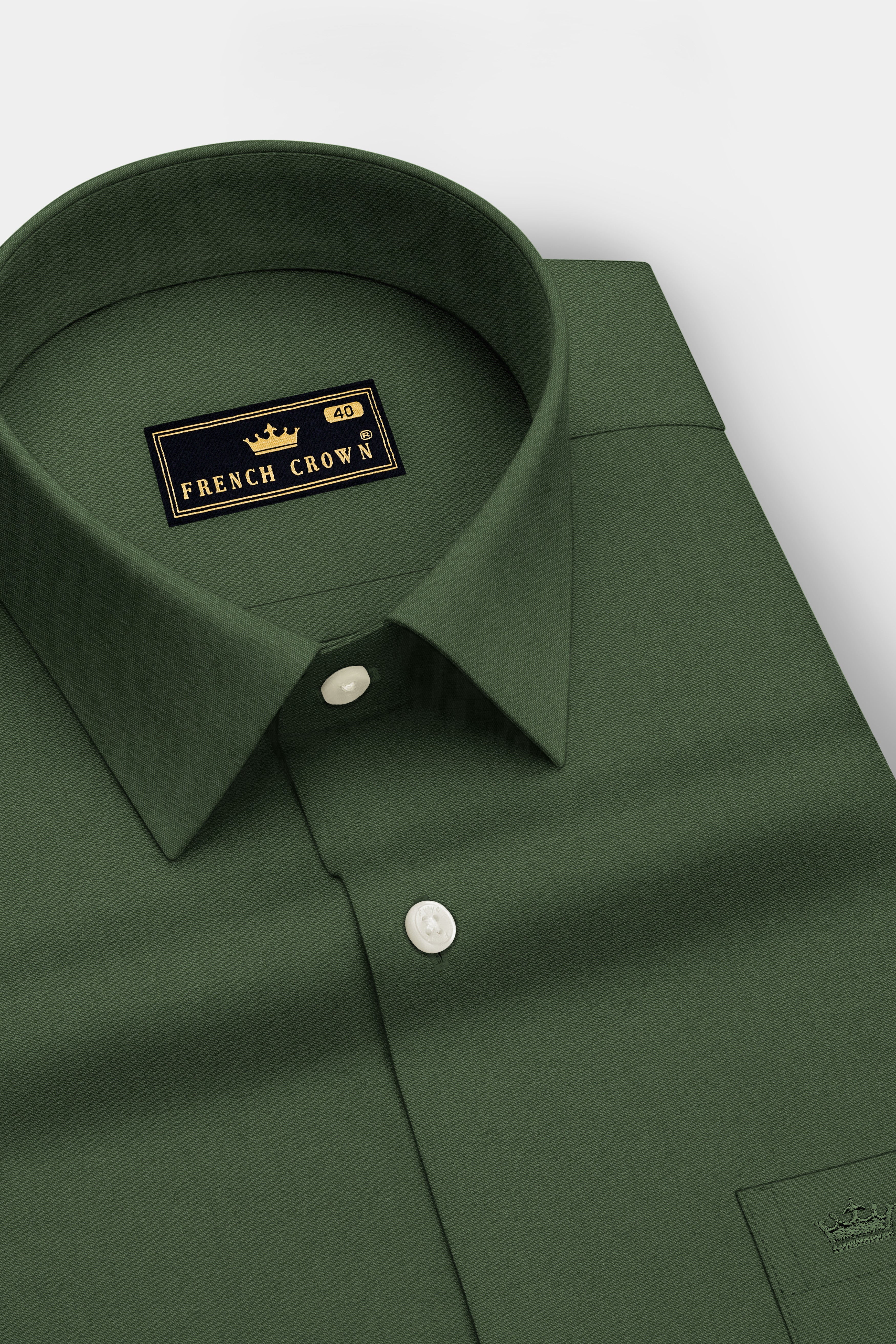 Olivine-Rifle Green Premium Giza Cotton Dress Shirt