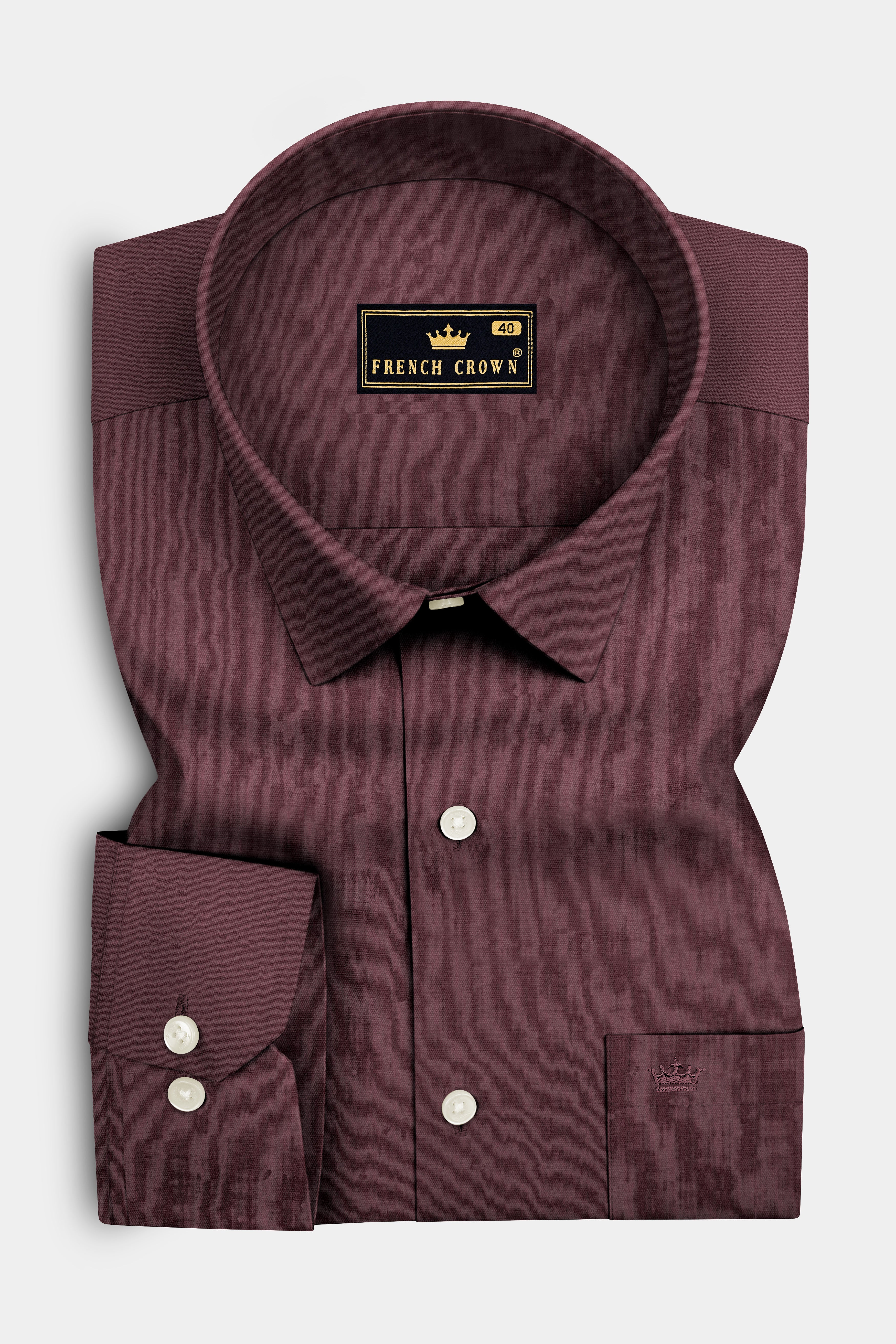 Rouge-Congo Maroon Premium Giza Cotton Dress Shirt