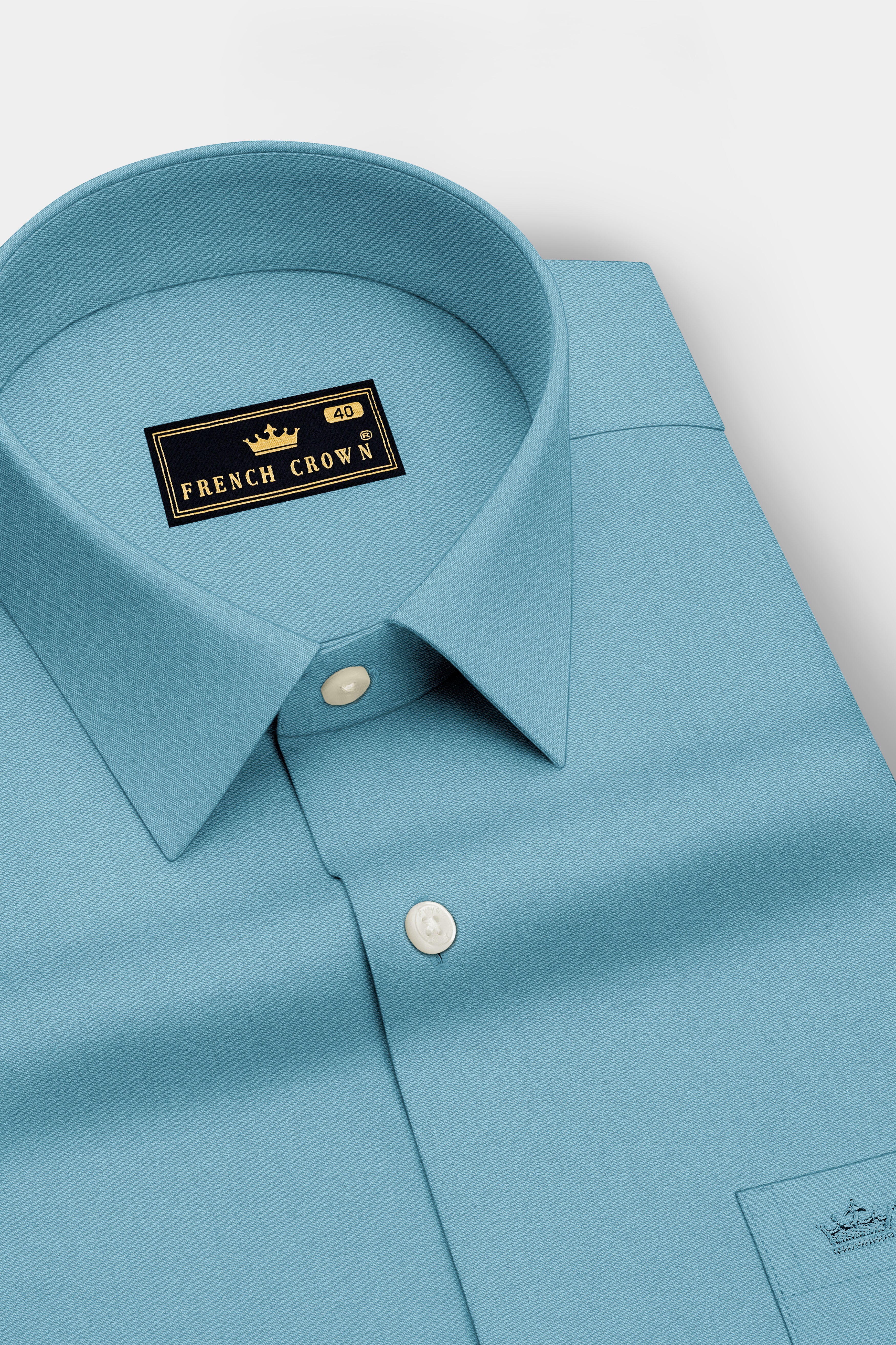 Celestia-Glacier Blue Premium Giza Cotton Dress Shirt