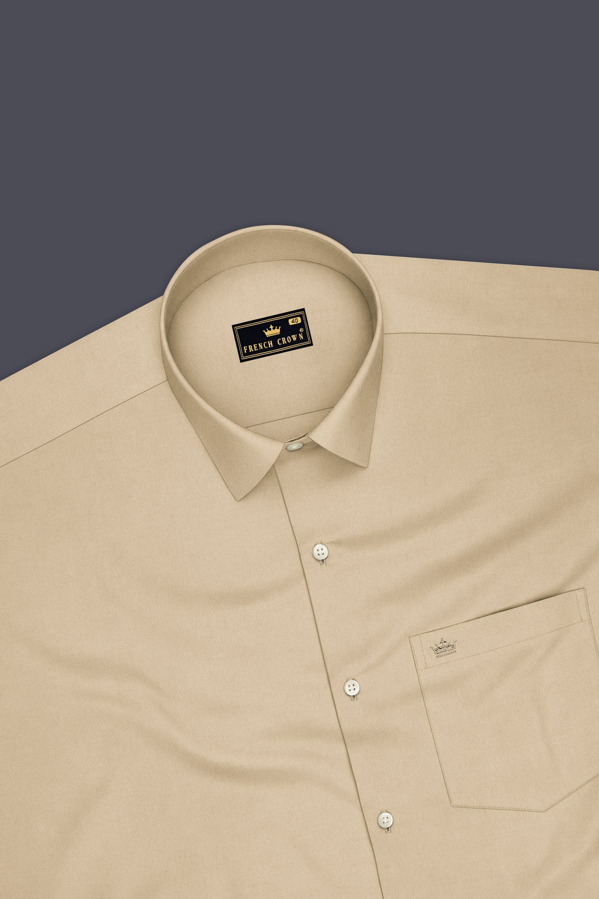 Aurelis-Pavlova Brown Premium Giza Cotton Dress Shirt
