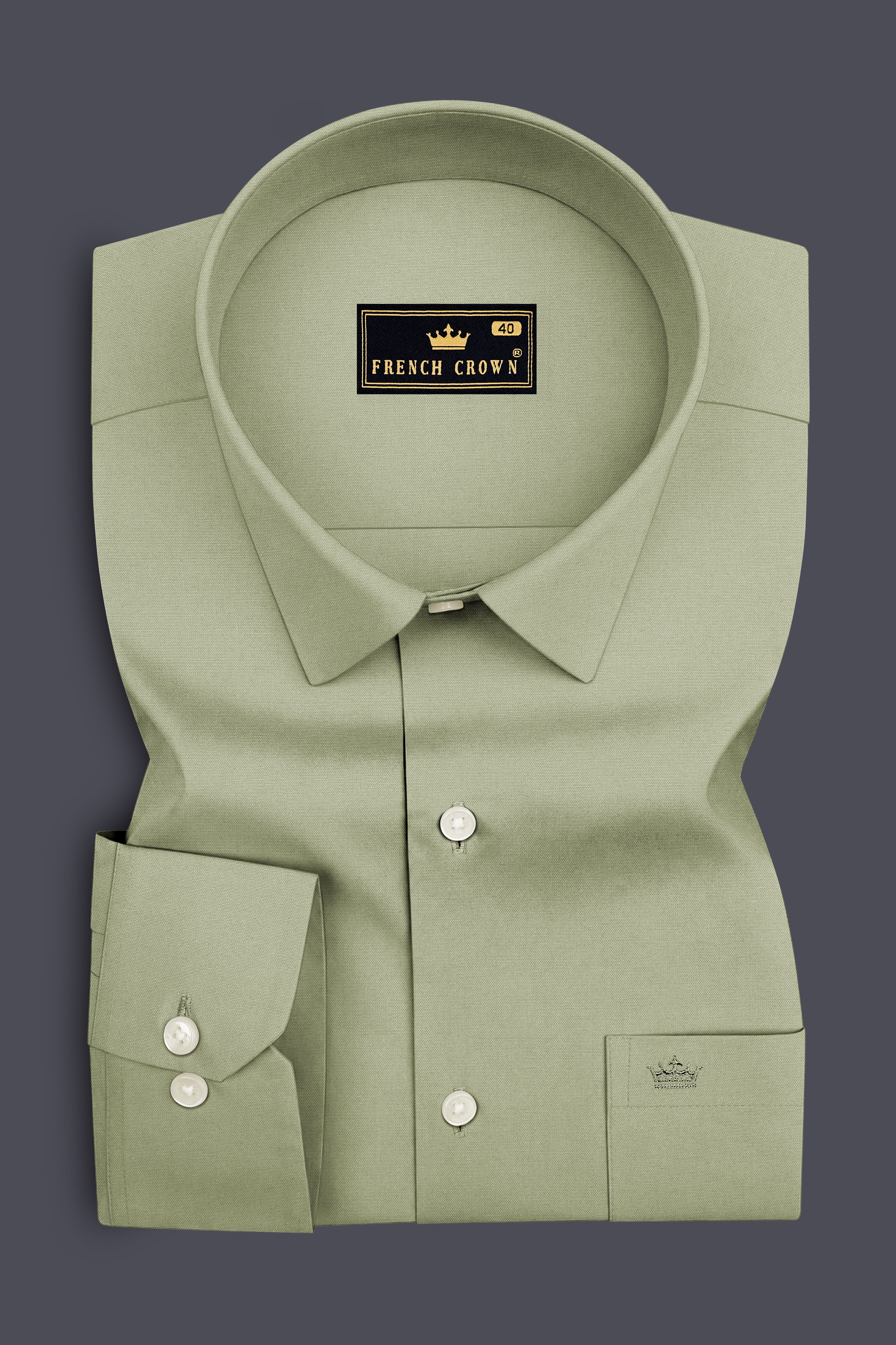 Verdure-Locust Green Premium Giza Cotton Dress Shirt