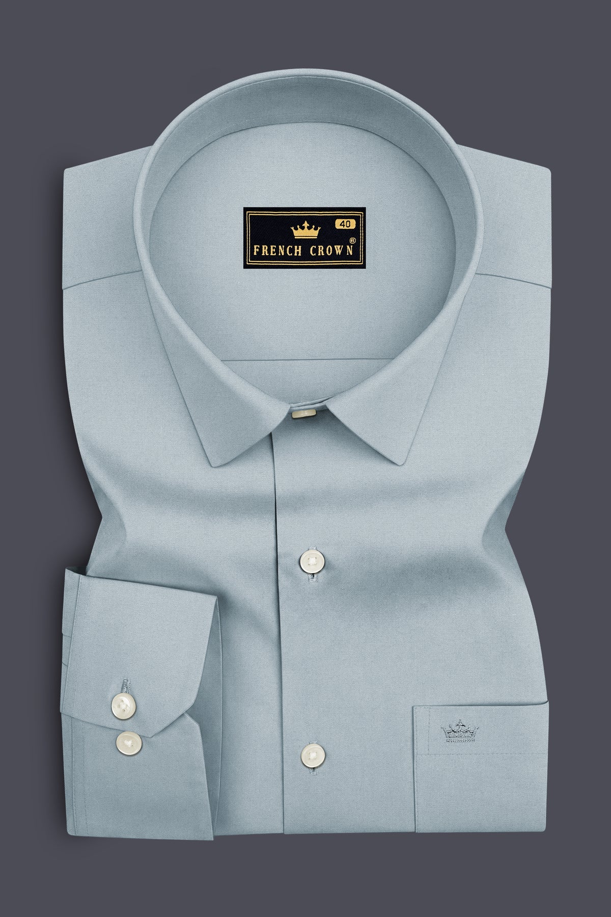 Virel-Cadet Blue Premium Giza Cotton Dress Shirt