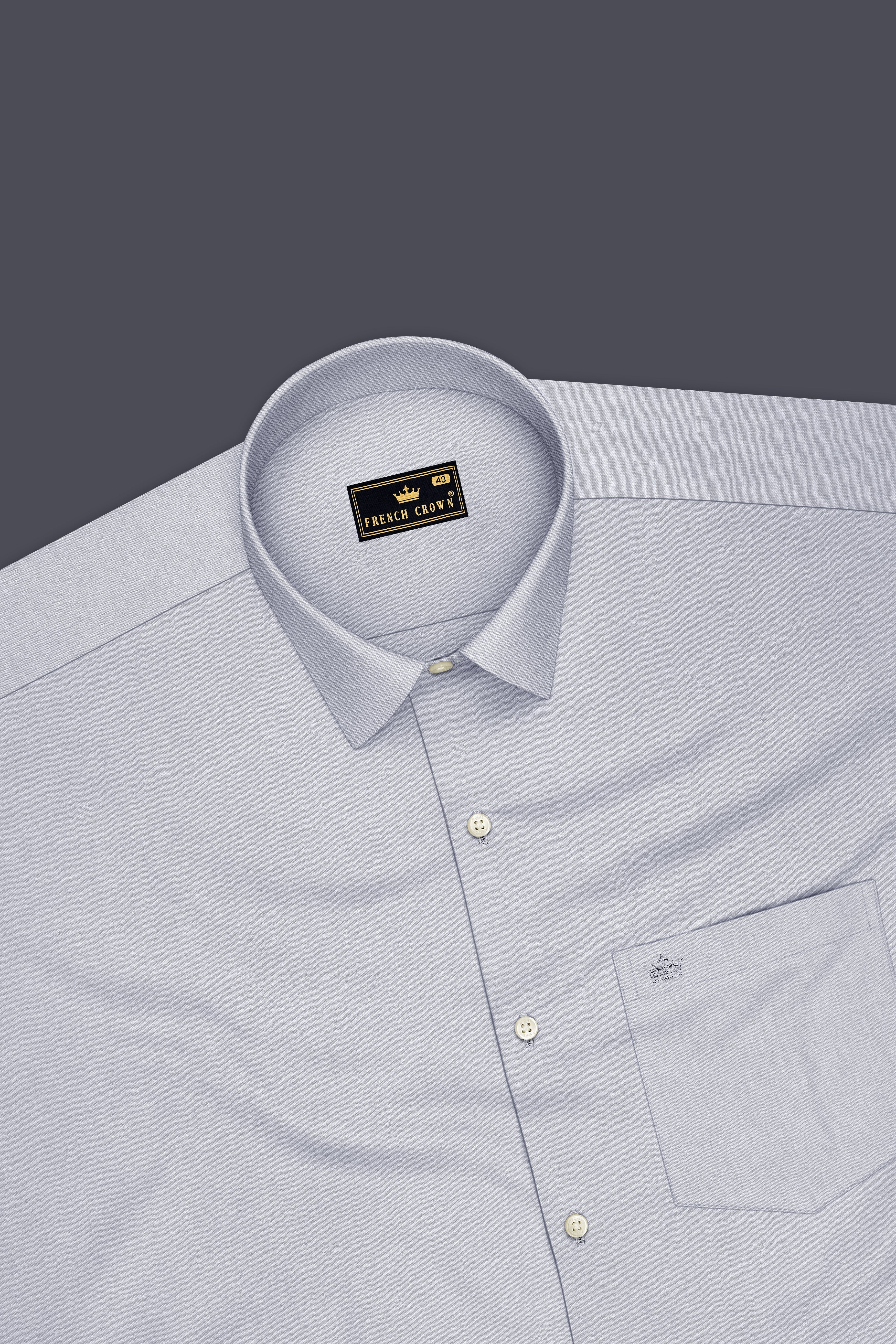 Drift-Heather Gray Premium Giza Cotton Dress Shirt