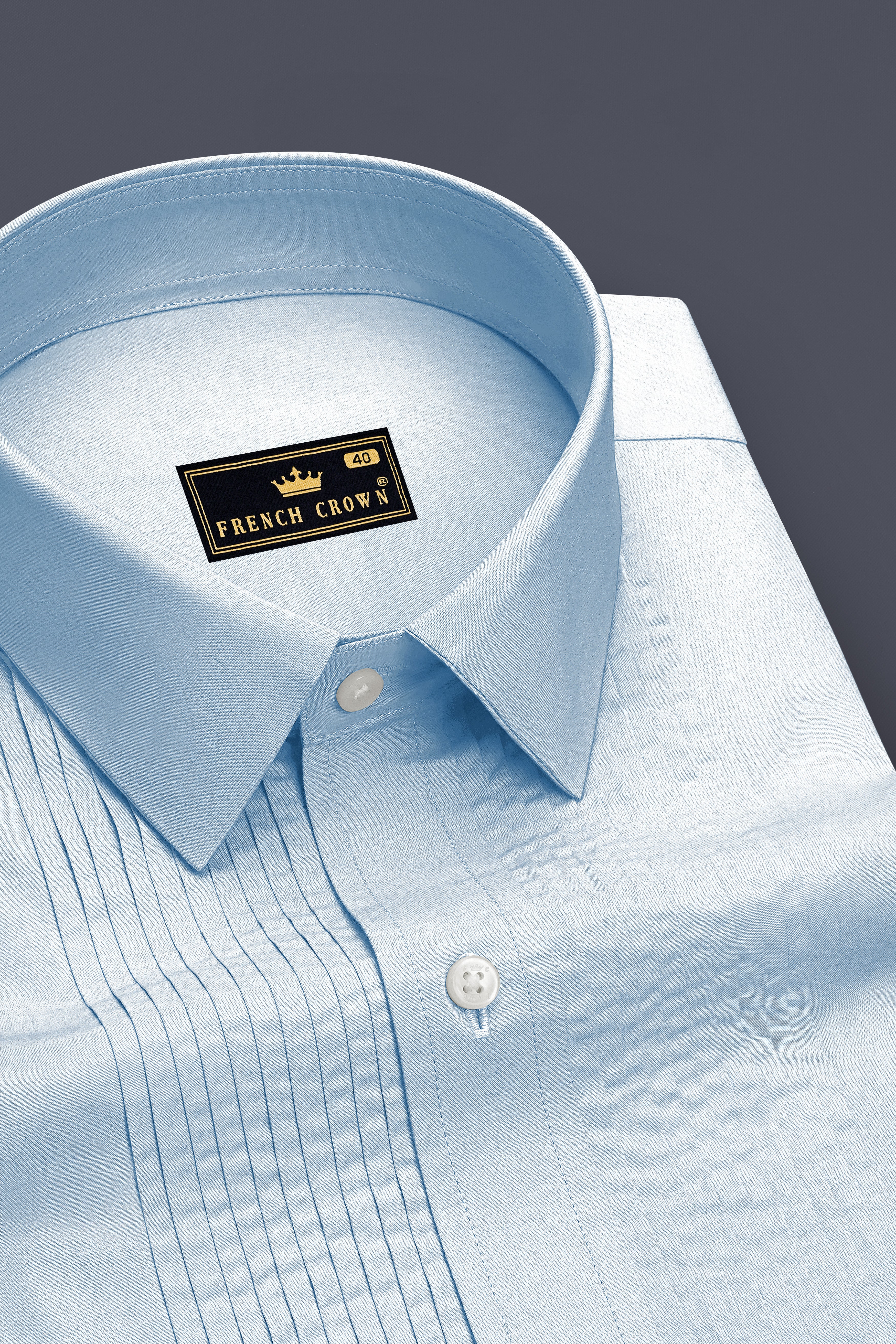 Maris-Tropical Blue Premium Giza Cotton Tuxedo Dress Shirt