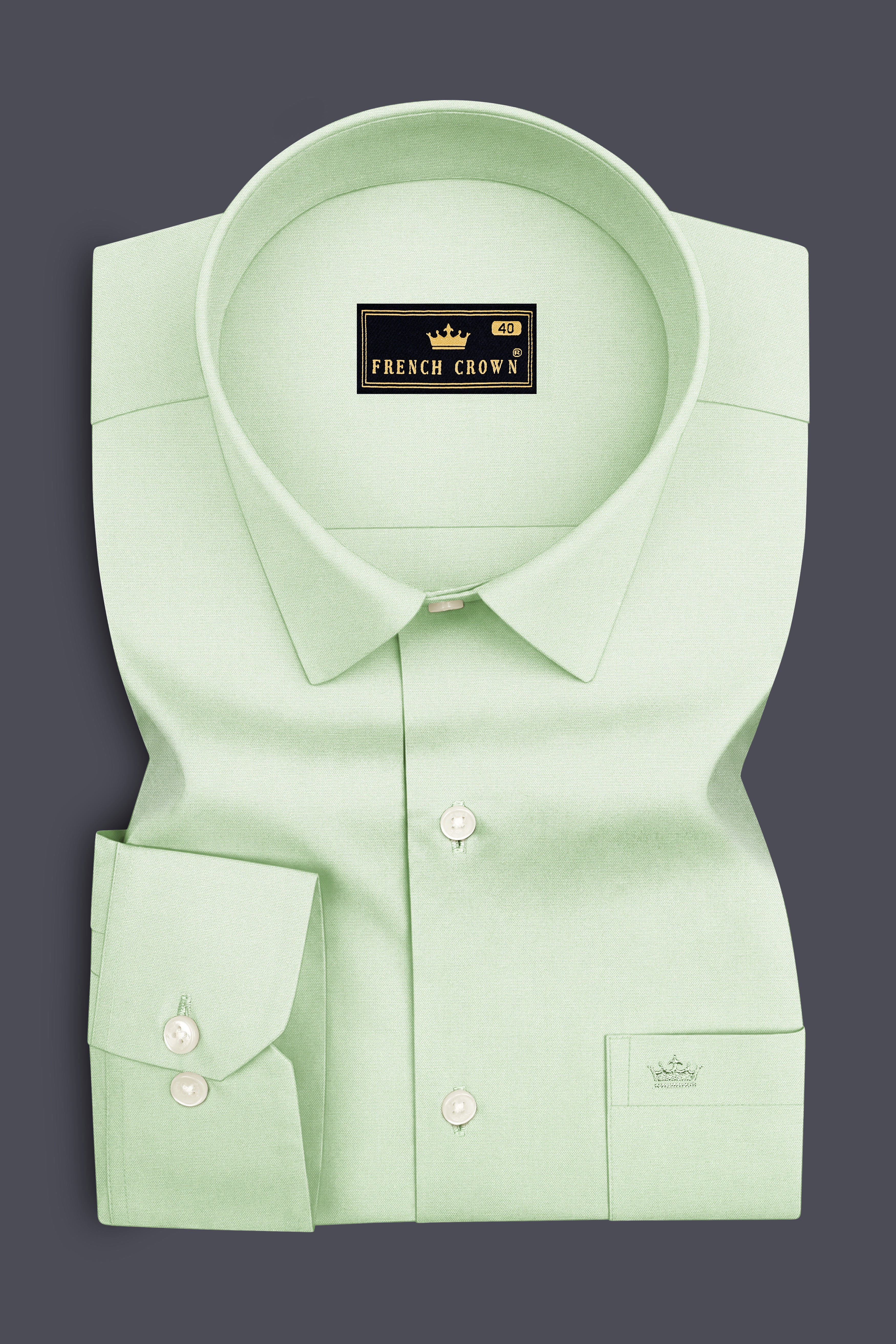Avelle-Mint Green Premium Giza Cotton Dress Shirt