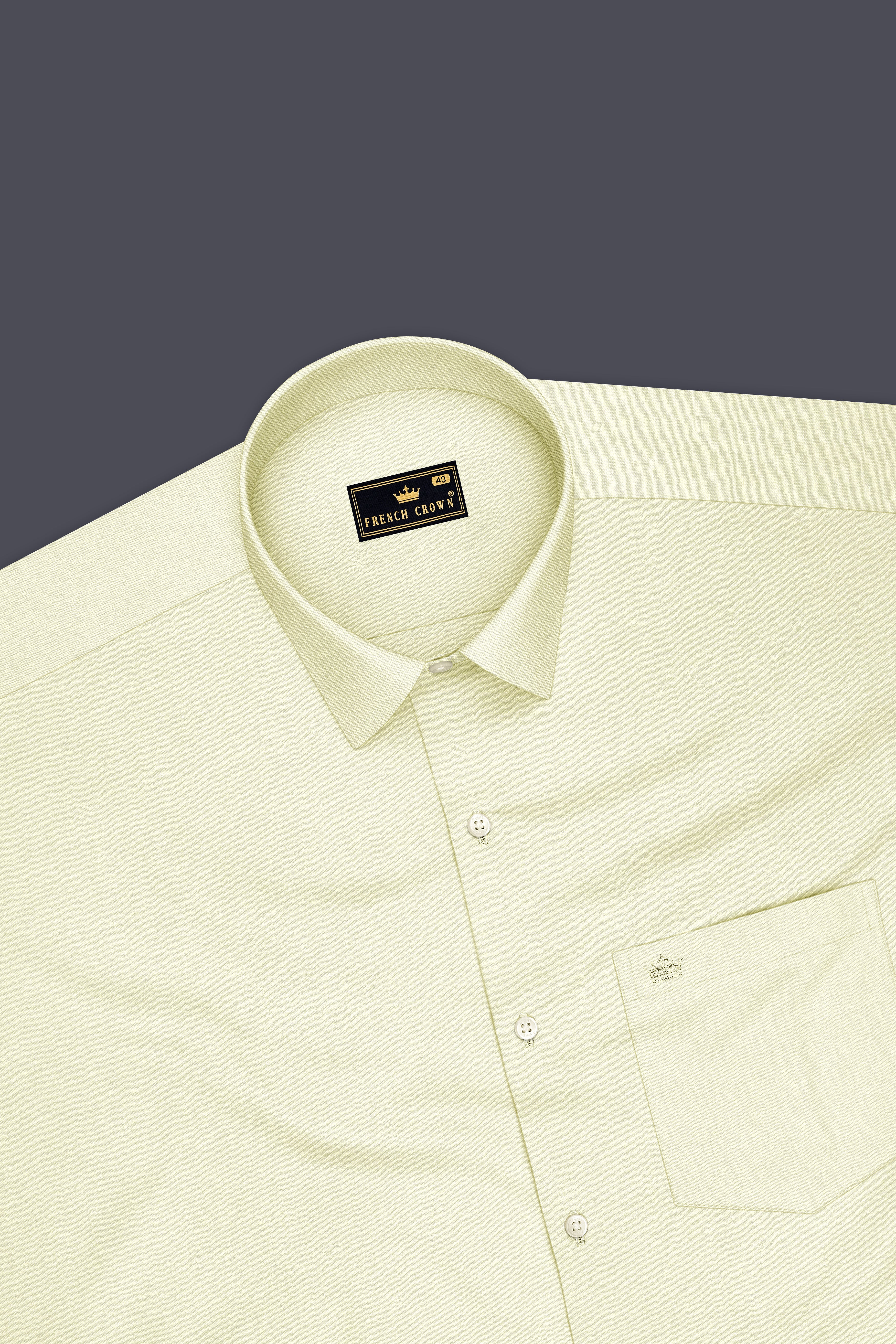 Lustre-Champagne Cream Premium Giza Cotton Dress Shirt