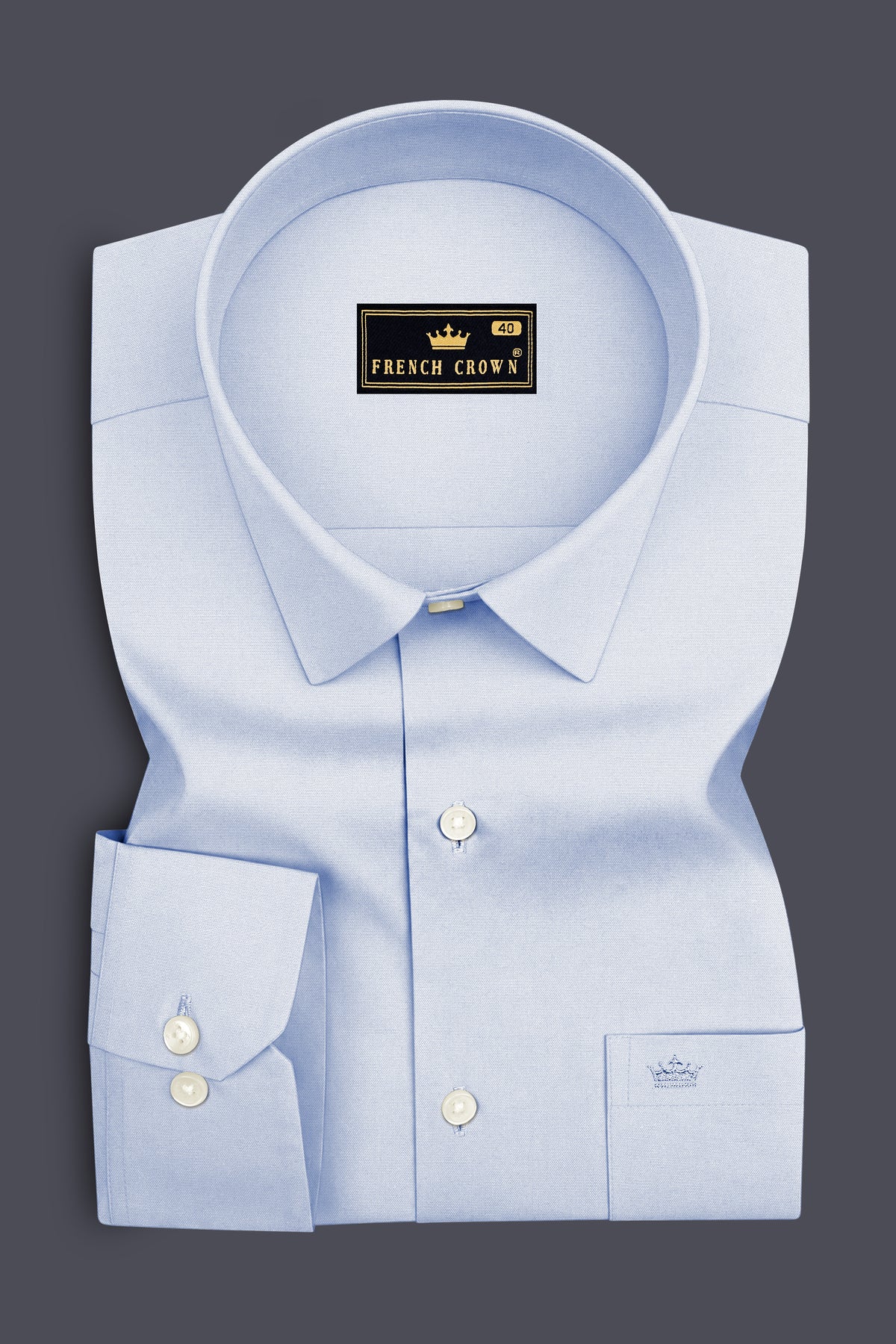 Ceruleo-Botticelli Blue Premium Giza Cotton Dress Shirt