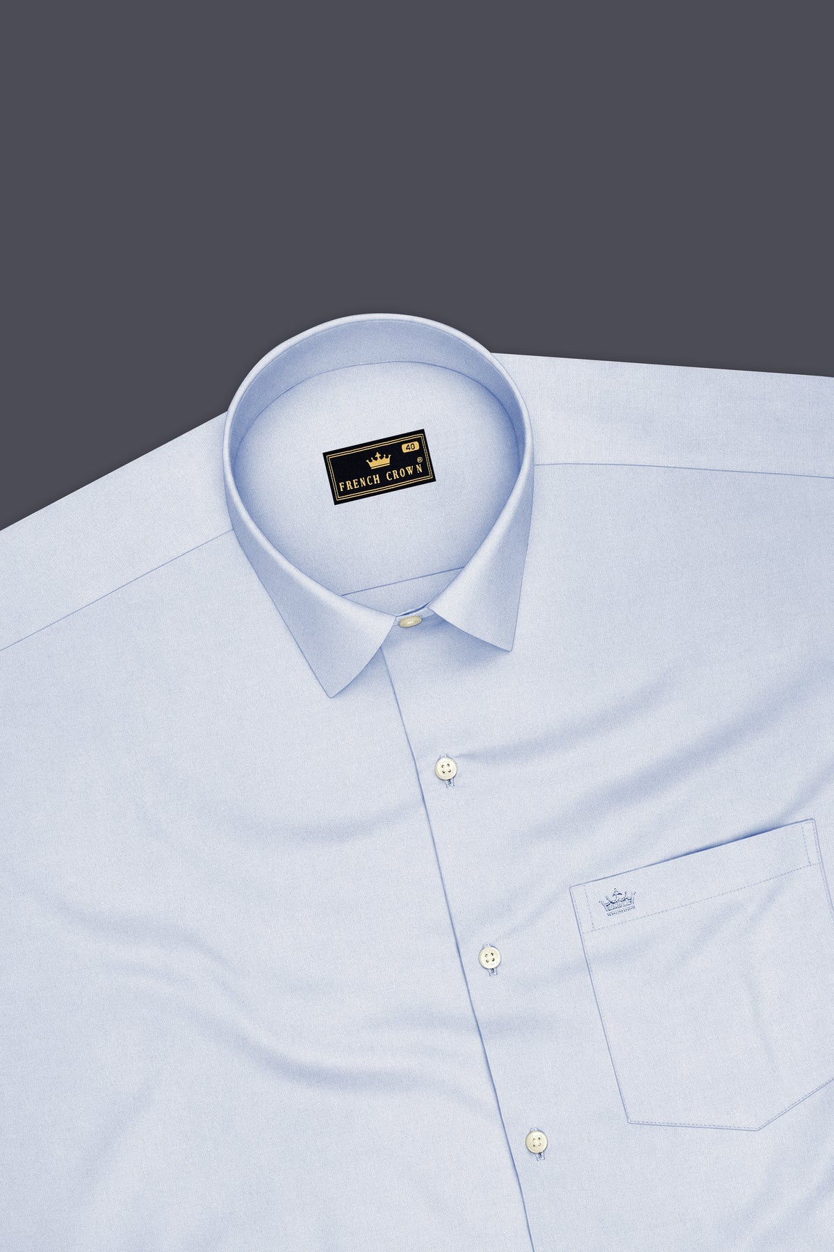 Ceruleo-Botticelli Blue Premium Giza Cotton Dress Shirt