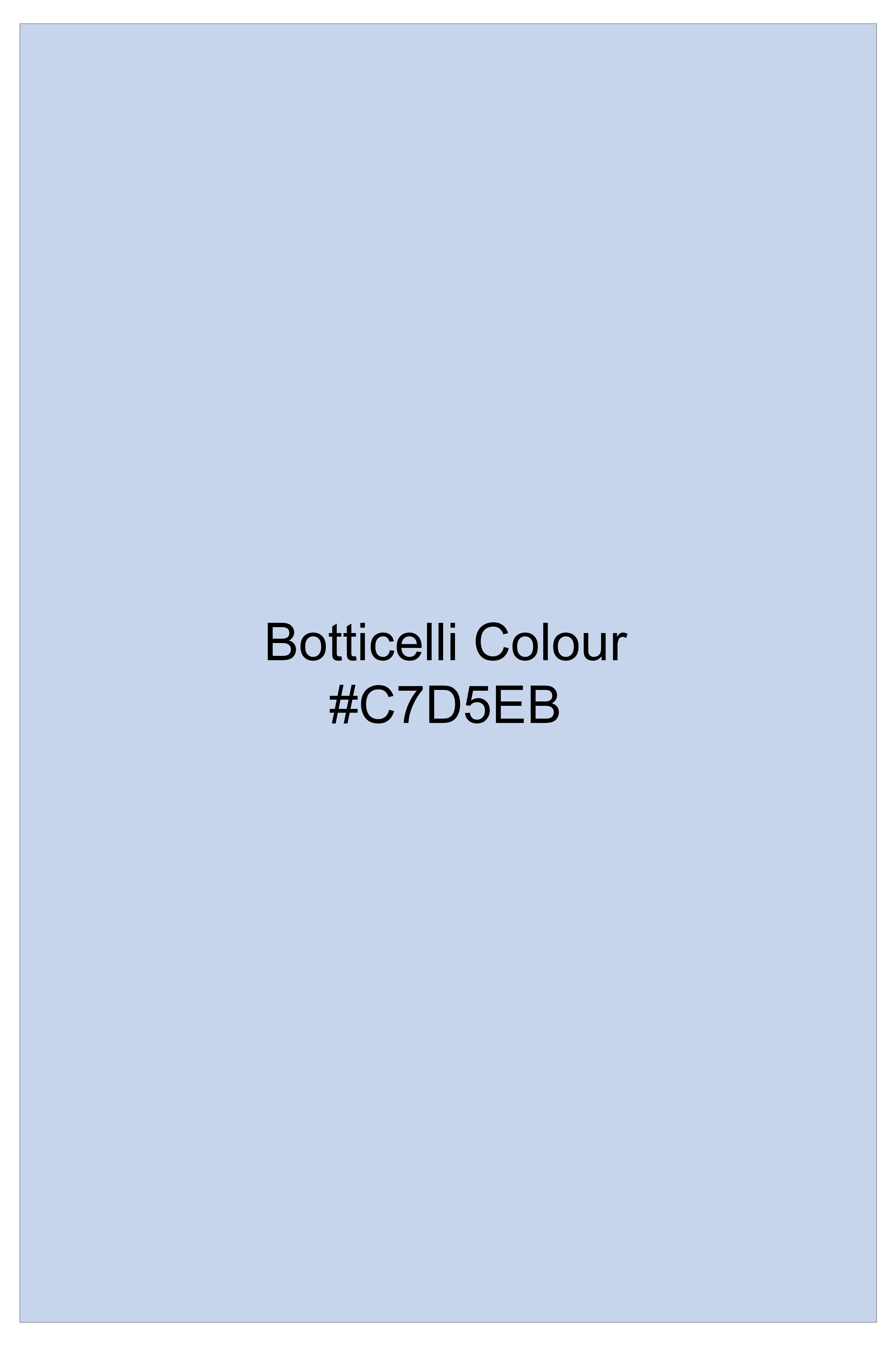 Ceruleo-Botticelli Blue Premium Giza Cotton Cut Away Collar Dress Shirt