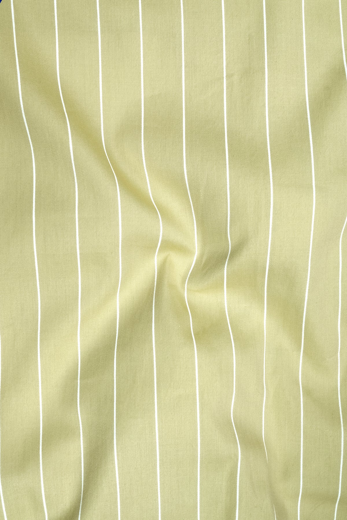 Verdant-Daiquiri Green And Bright White Pin Striped Subtle Sheen Premium Cotton Dress Shirt